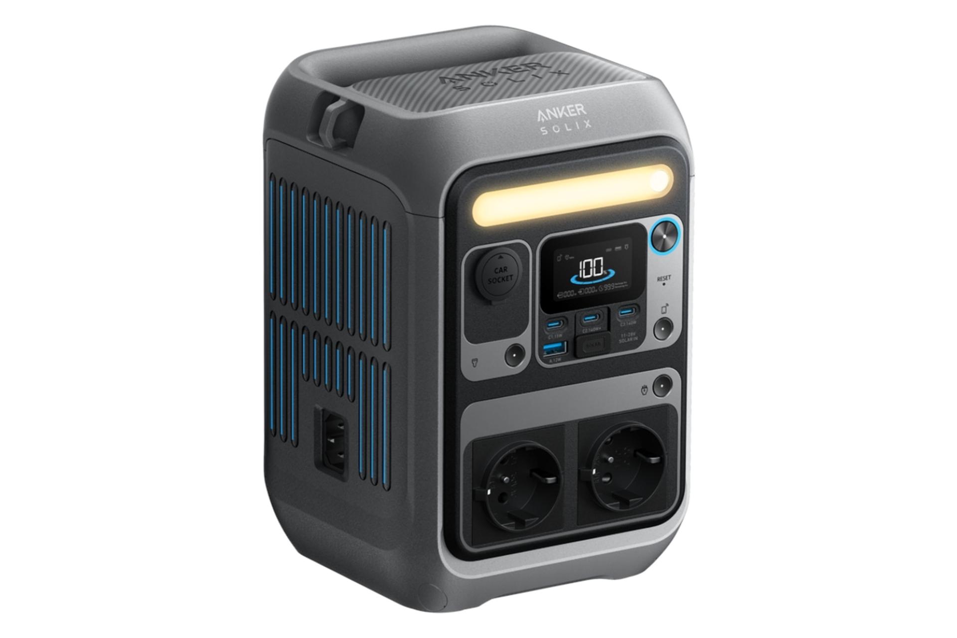 سمت چپ پاور بانک انکر Anker SOLIX C300 90000mAh