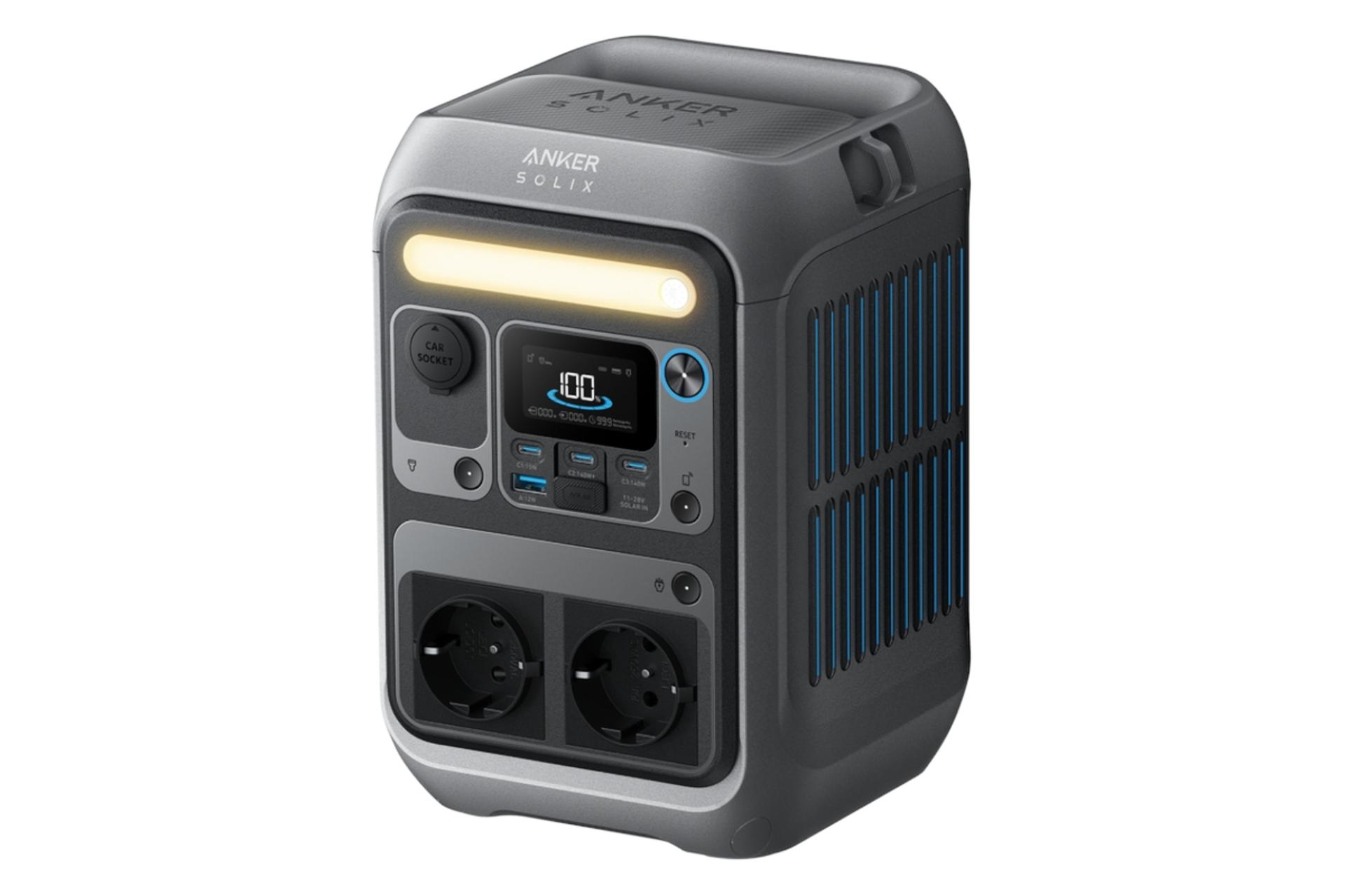 سمت راست پاور بانک انکر Anker SOLIX C300 90000mAh