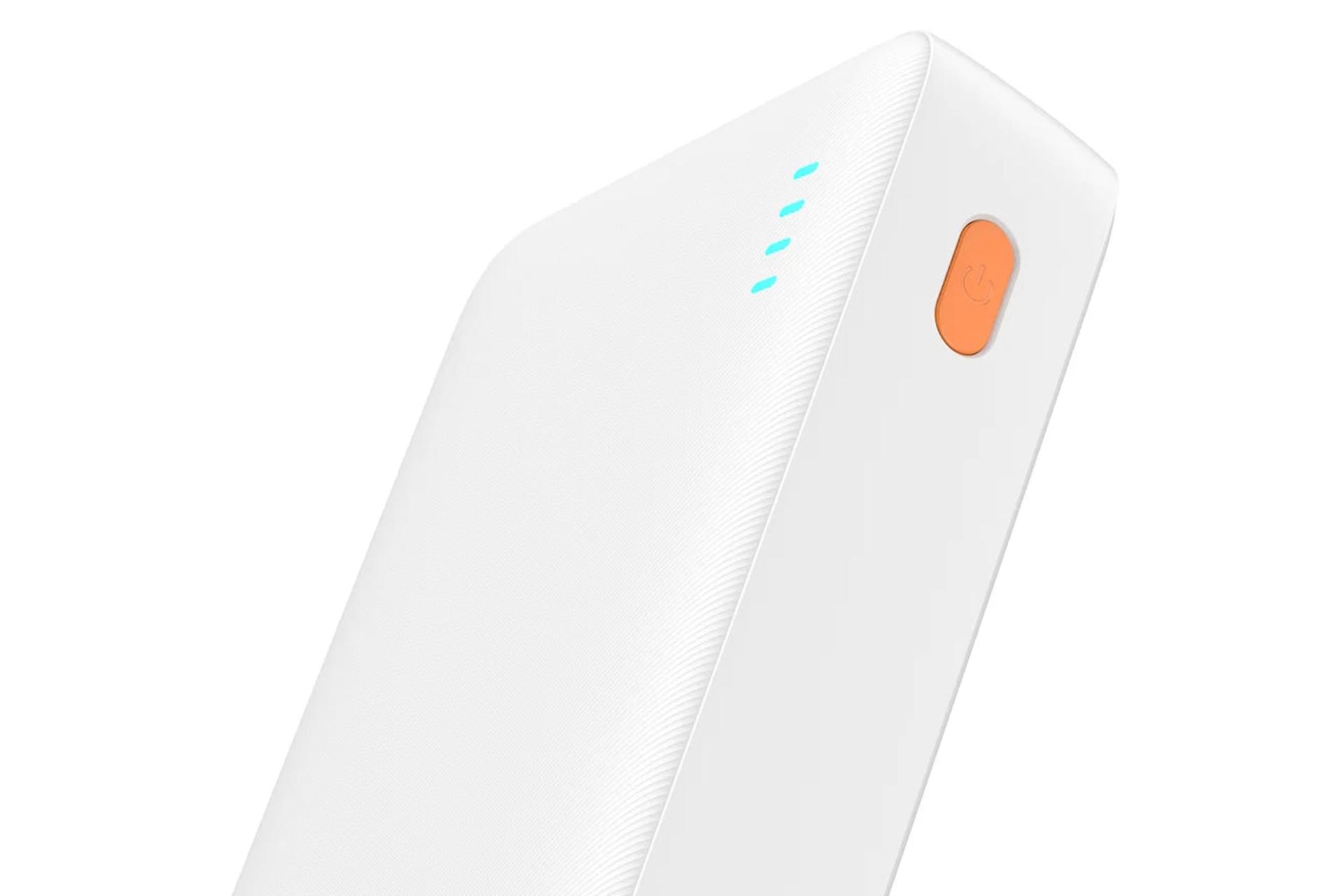 پاور بانک باسئوس Baseus Airpow 30000mAh سفید از نمای کناری