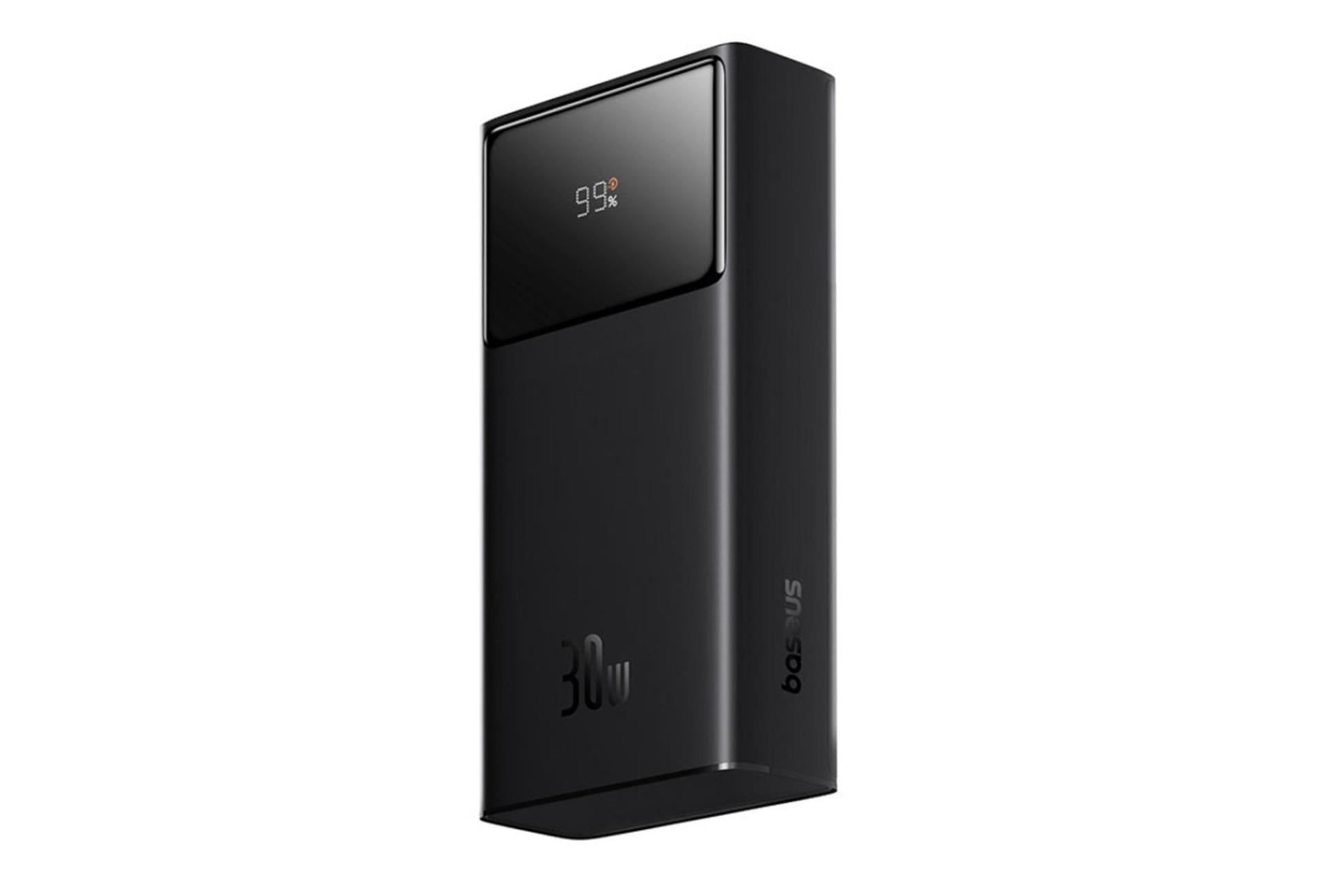 پاور بانک باسئوس Baseus Star-Lord Digital Display 30W 10000mAh مشکی از نمای کناری