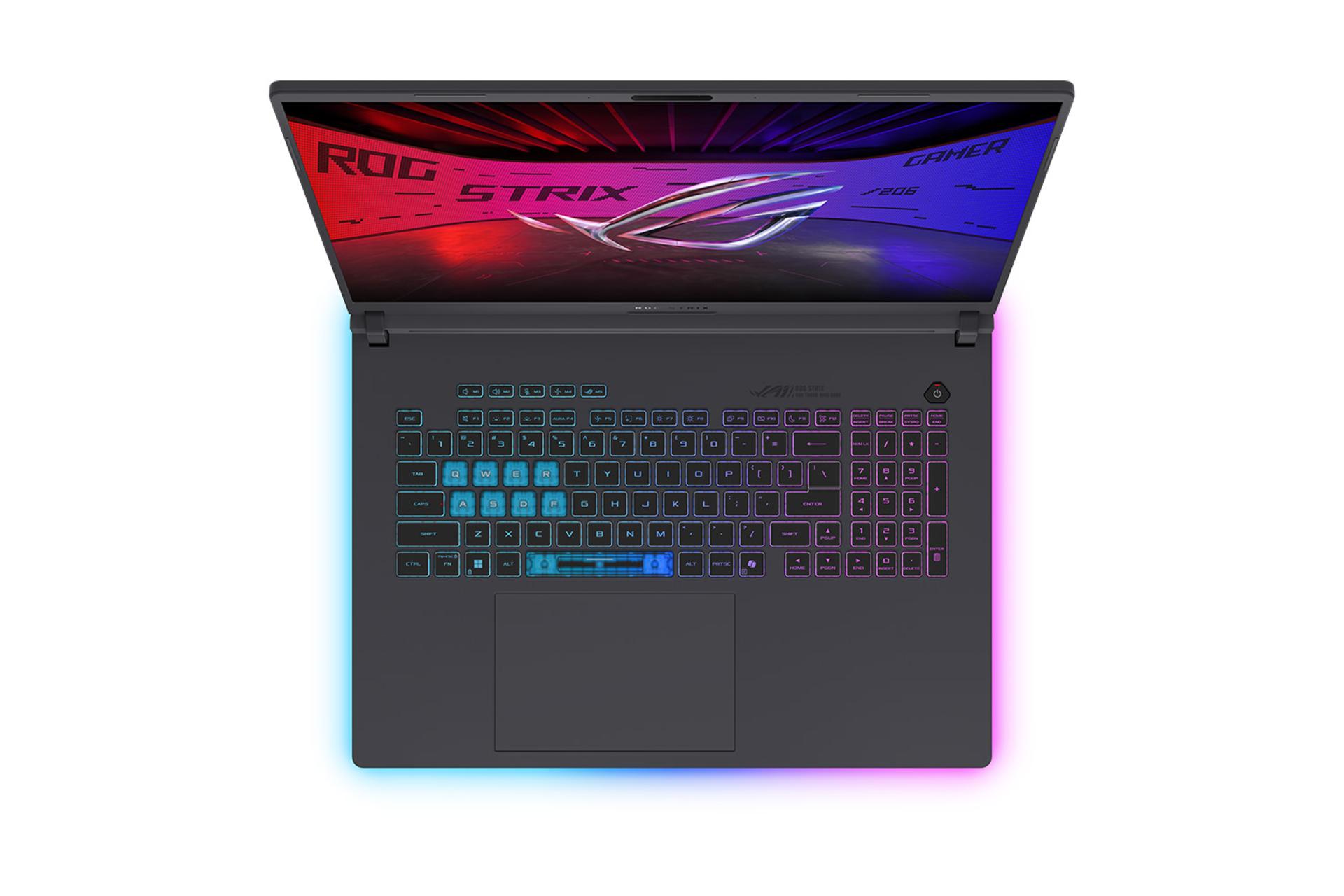 لپ تاپ ایسوس ASUS ROG Strix G18 G815 2026 نمای بالا و کیبورد