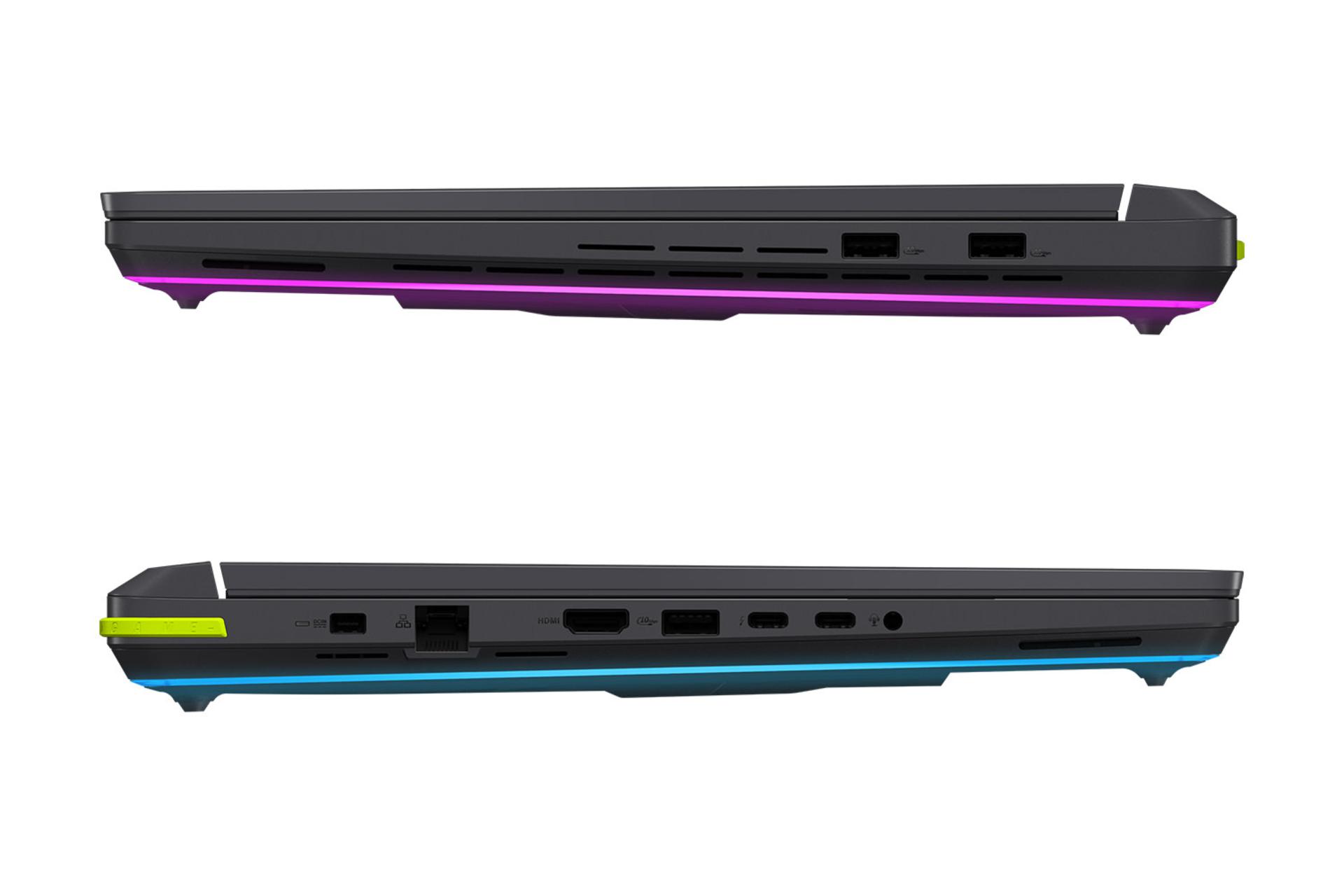 لپ تاپ ایسوس ASUS ROG Strix G16 2026 G615 نمای جانبی و درگاه ها