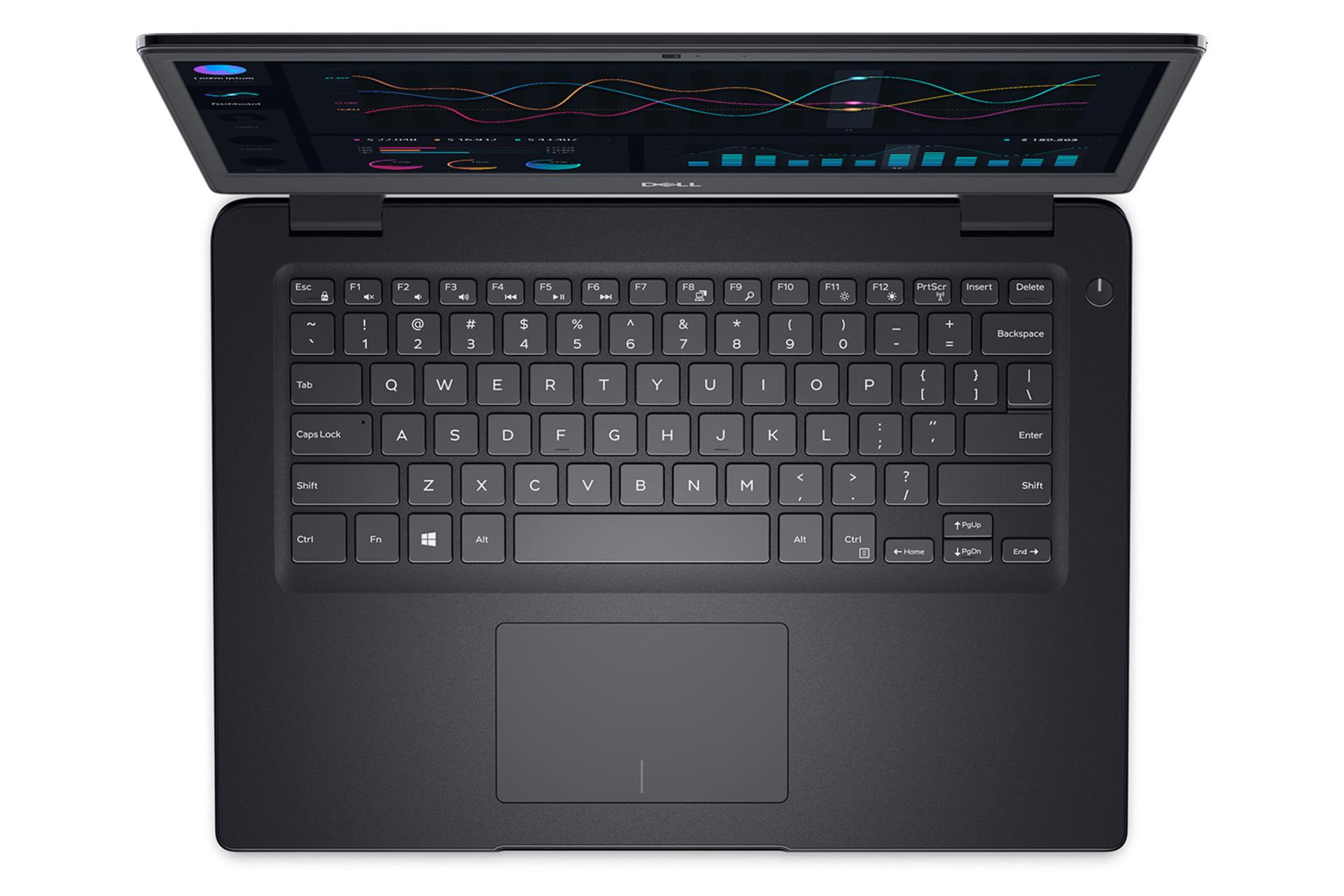 لپ تاپ دل Dell Wyse 5470 Mobile Thin Client نمای بالا و کیبورد