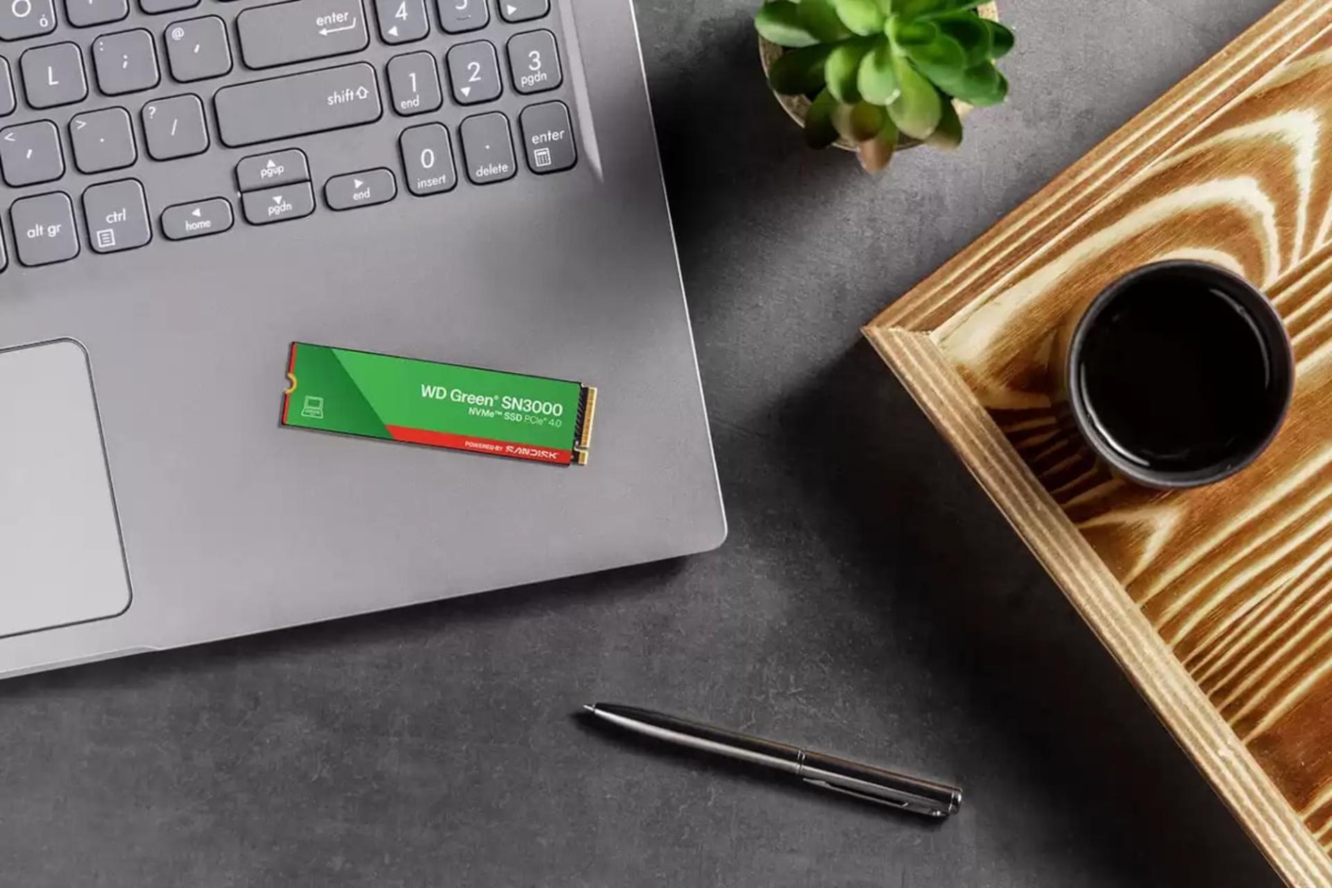 اس اس دی وسترن دیجیتال Western Digital Green SN3000 NVMe M.2 از نمای بالا