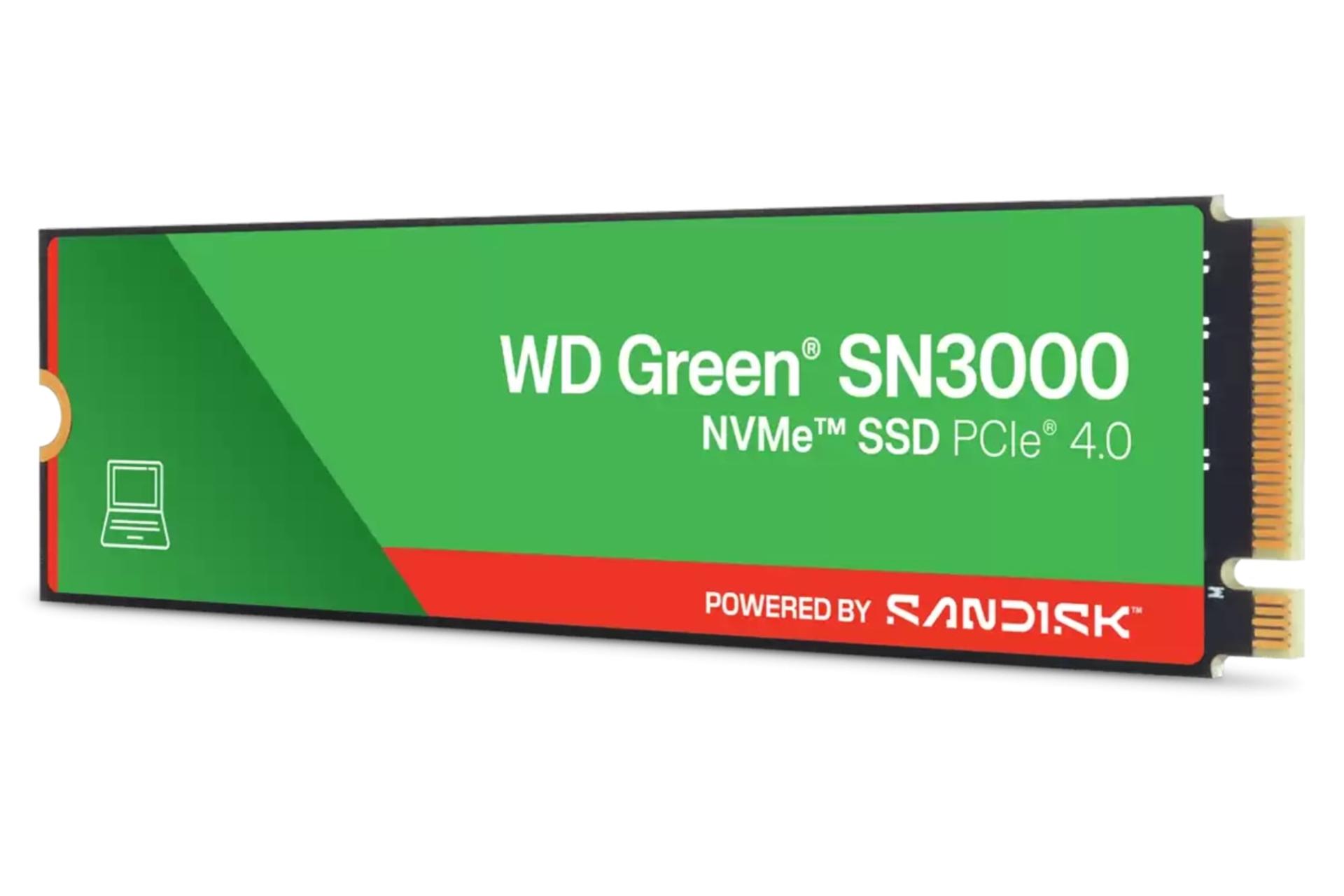 سمت راست اس اس دی وسترن دیجیتال Western Digital Green SN3000 NVMe M.2