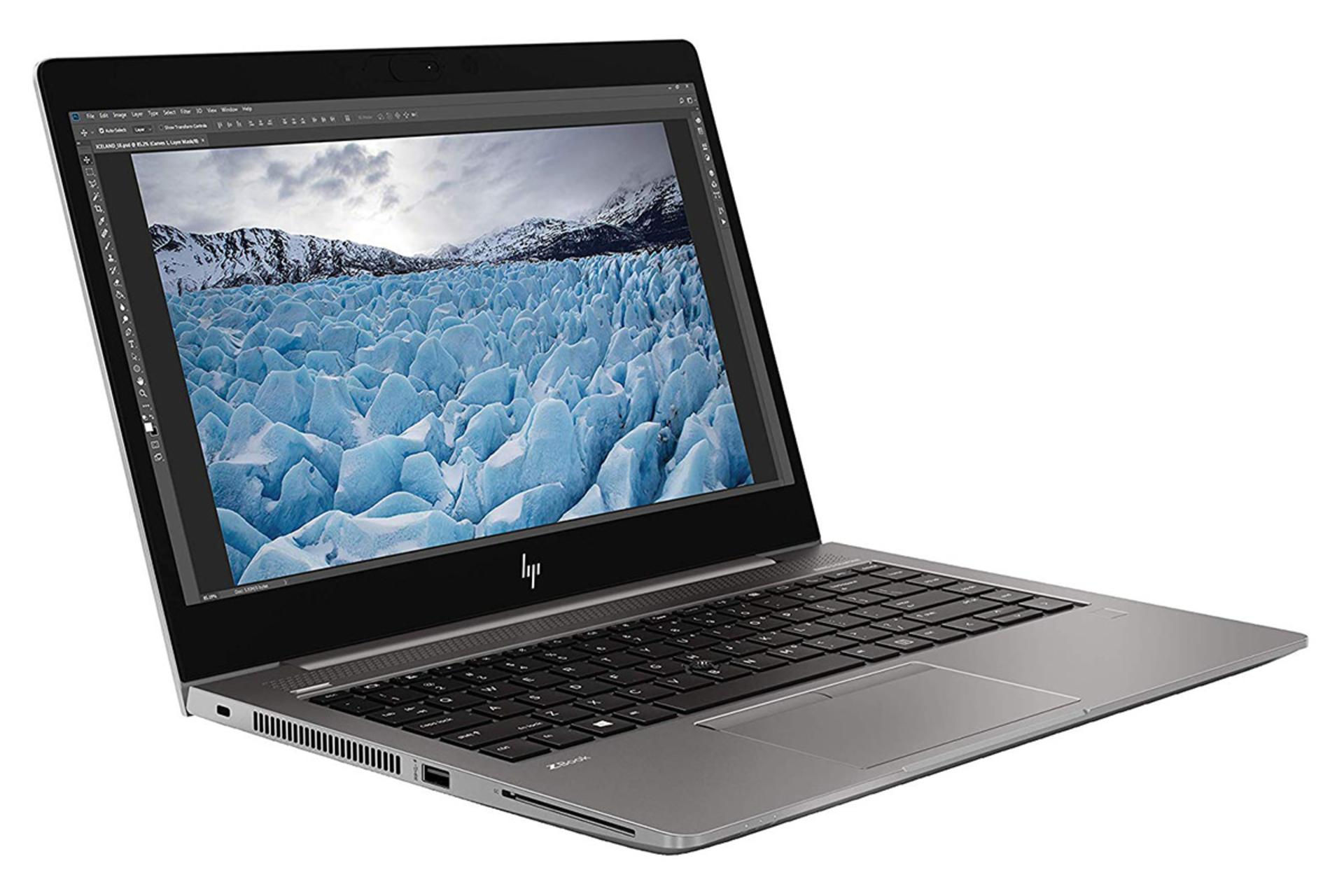 لپ تاپ اچ پی HP ZBook 14u G6 نمای جلو و چپ