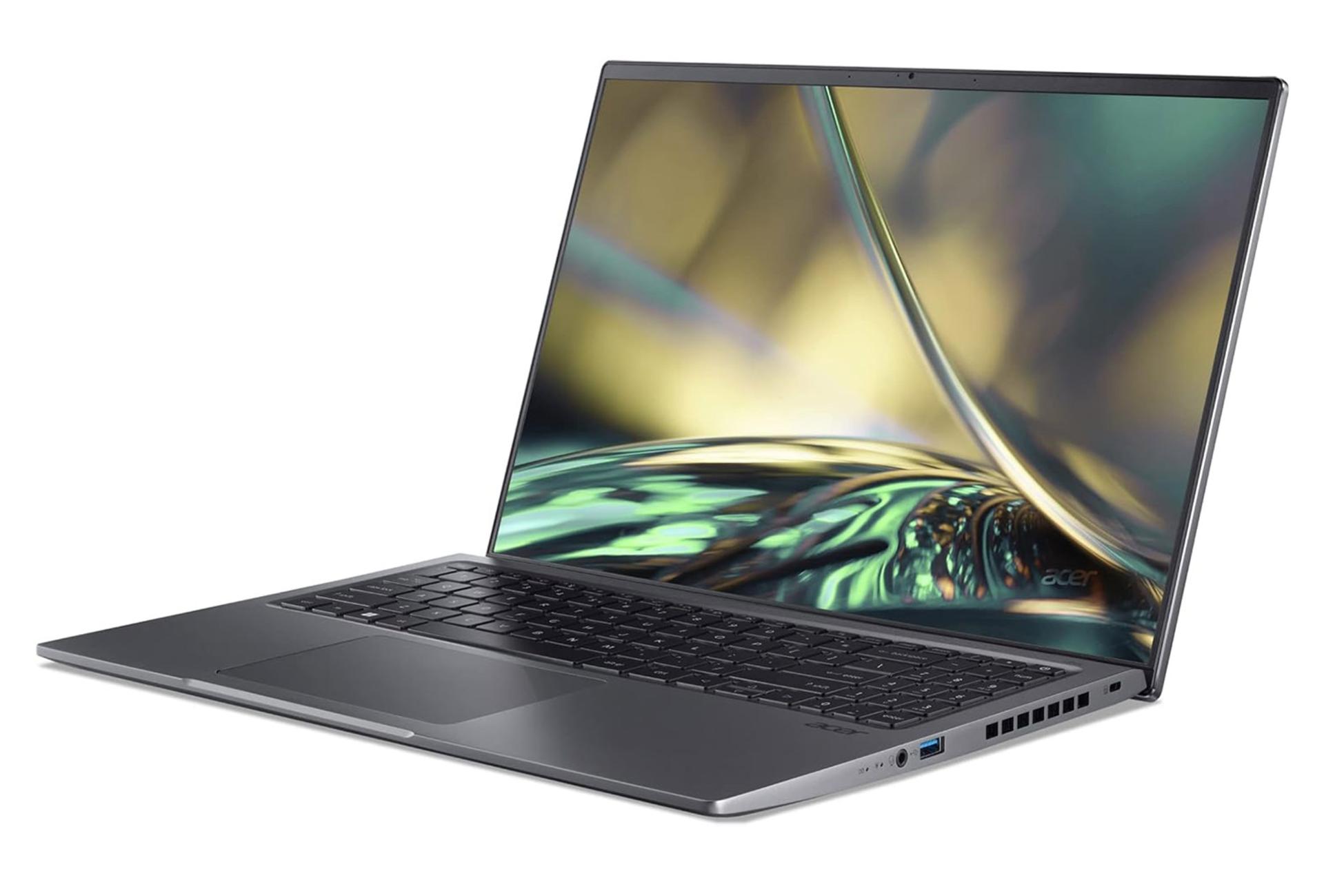 لپ تاپ ایسر Acer Swift X 16 SFX16-52G نمای جلو و راست