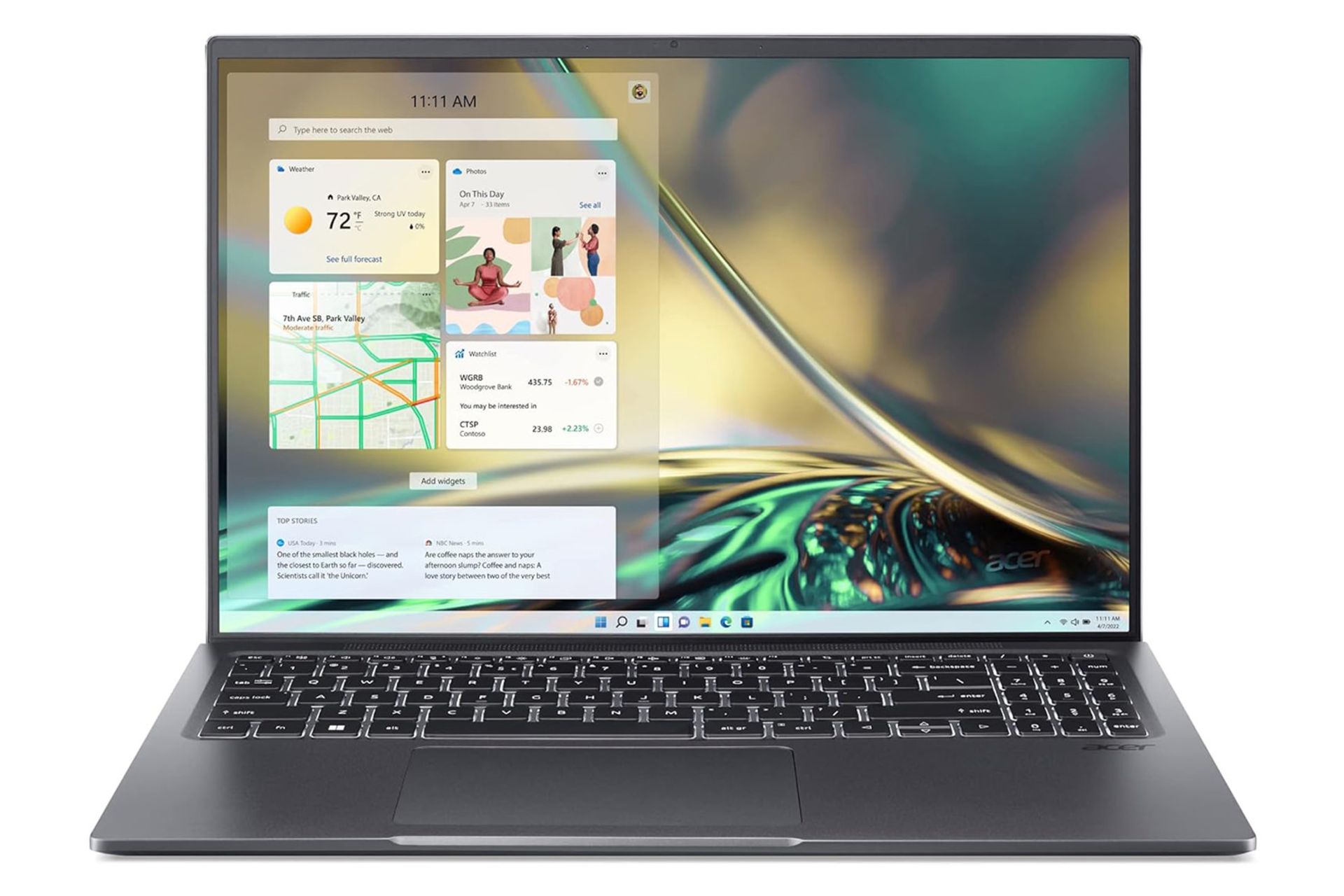 لپ تاپ ایسر Acer Swift X 16 SFX16-52G نمای جلو