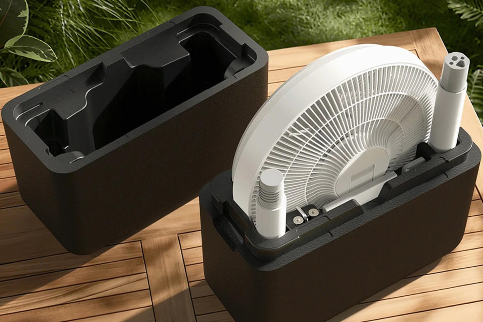 پنکه شیائومی Xiaomi Mijia Smart Standing Fan Pro Slim محفظه نگه داری قابل حمل