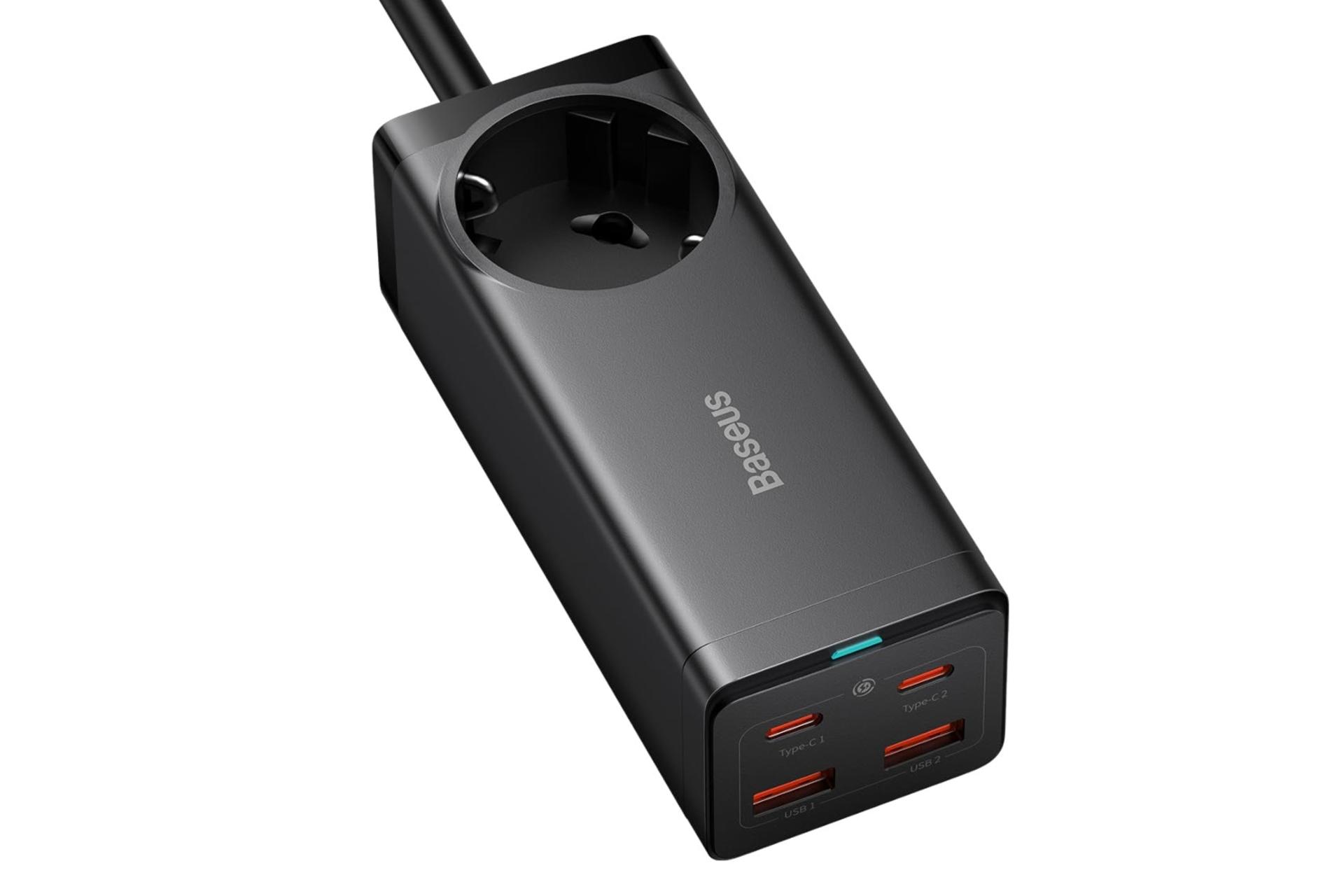 سمت چپ شارژر باسئوس Baseus PowerCombo GaN3 Pro PSZM000401