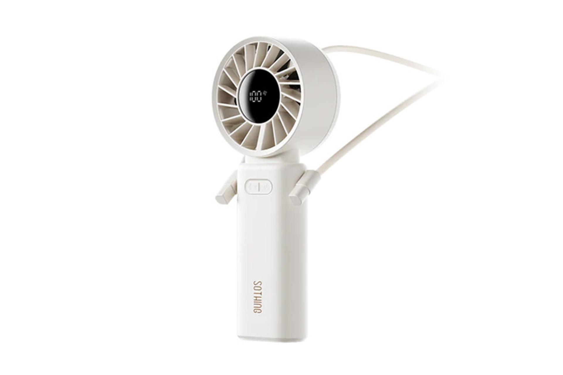 پنکه دستی شیائومی Xiaomi SOTHING Foldable Handheld Fan Engine Z رنگ سفید