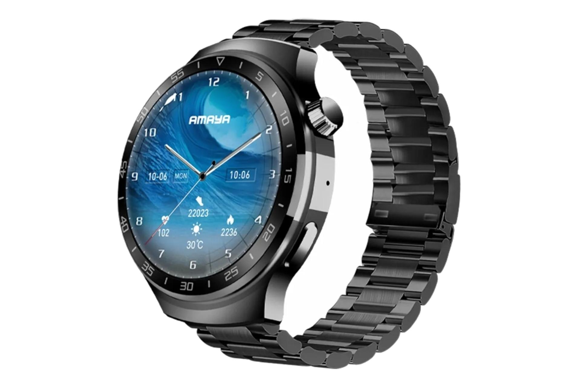 ساعت هوشمند آمایا Amaya Glamour 1 ASW-01 مشکی با بند فلزی