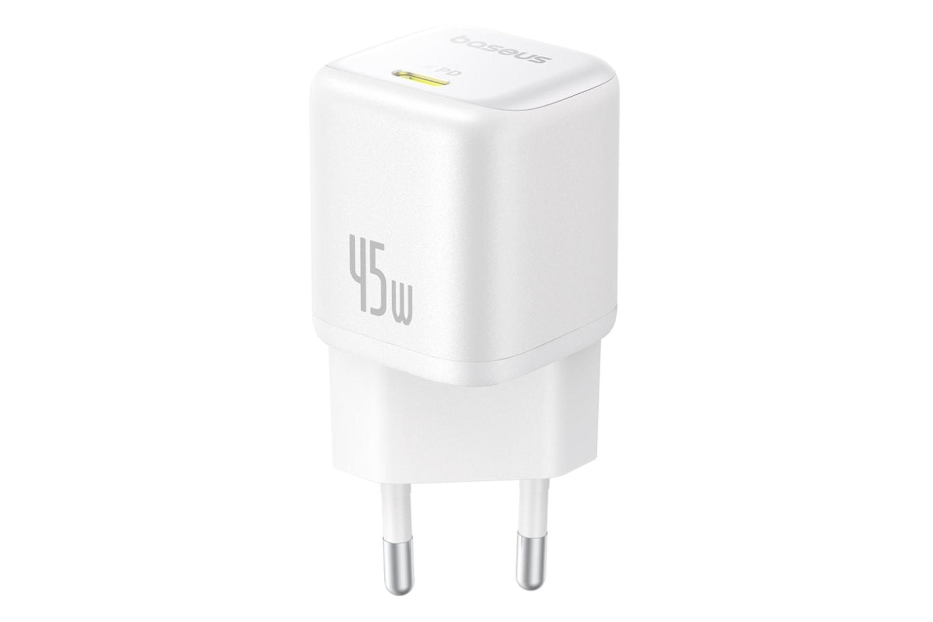 شارژر باسئوس Baseus PicoGo GaN 45W سفید