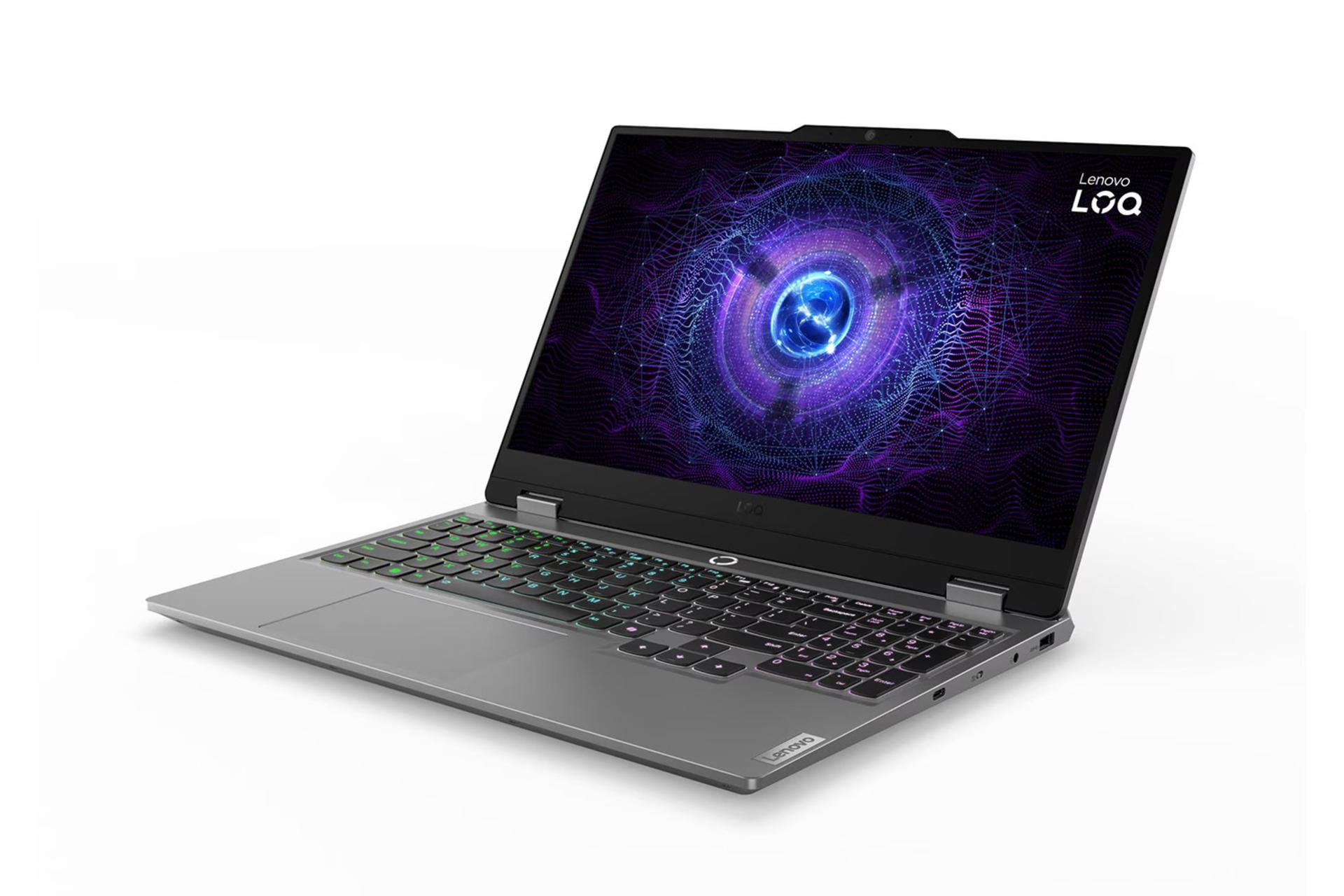 لپ تاپ لنوو Lenovo LOQ 15IAX9I نمای جلو و راست