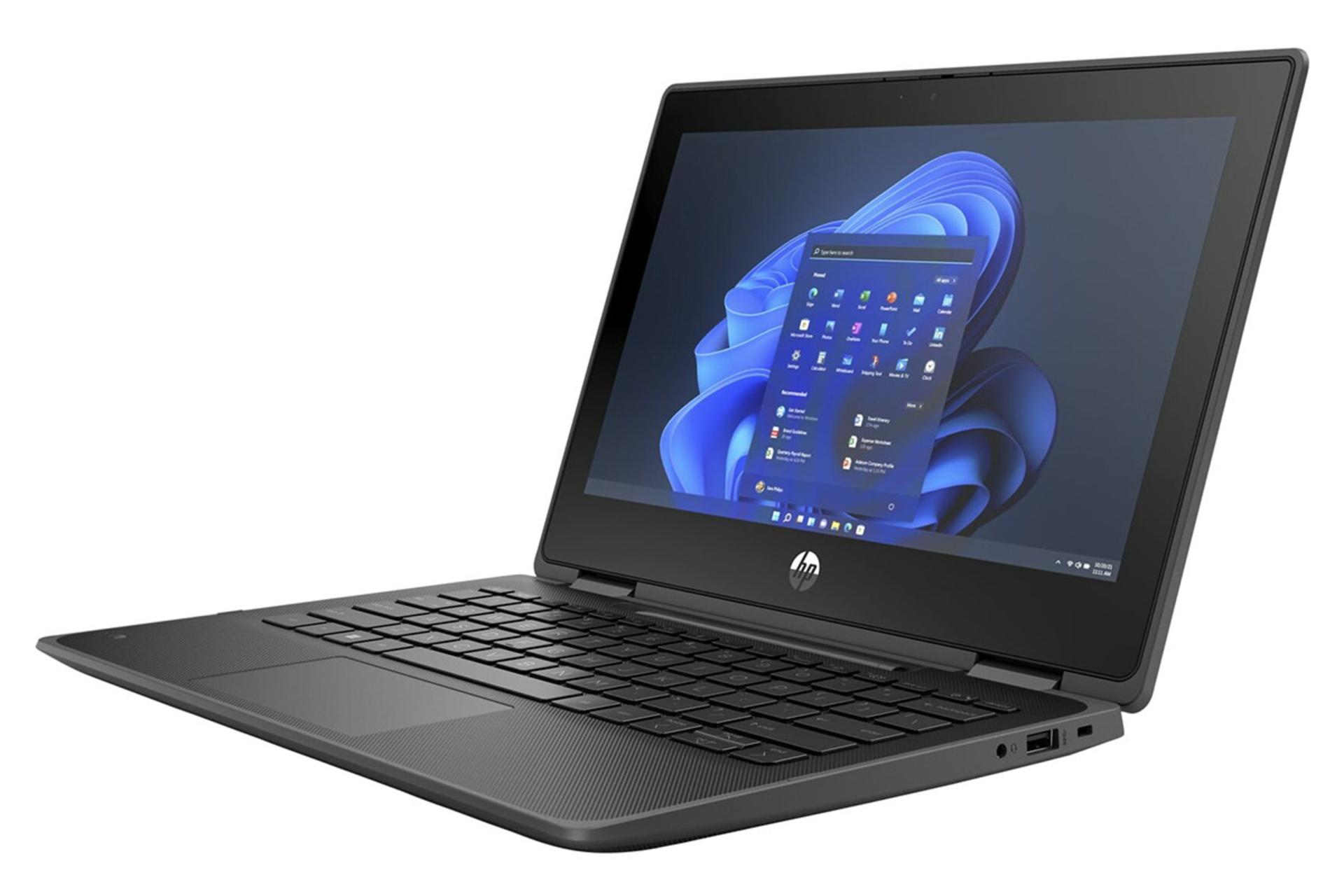 لپ تاپ اچ پی HP Pro x360 Fortis 11 G9 نمای جلو و راست