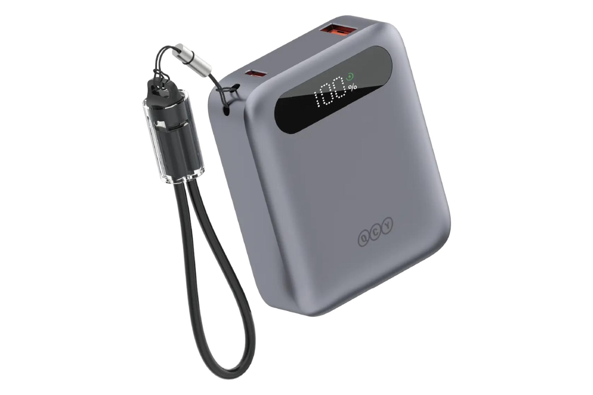 پاور بانک کیو سی وای QCY PB10D 10000mAh خاکستری