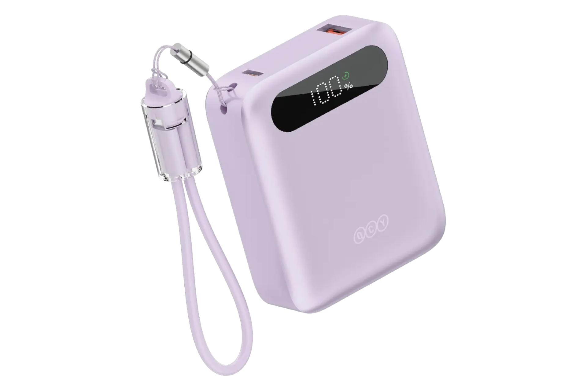 پاور بانک کیو سی وای QCY PB10D 10000mAh ارغوانی