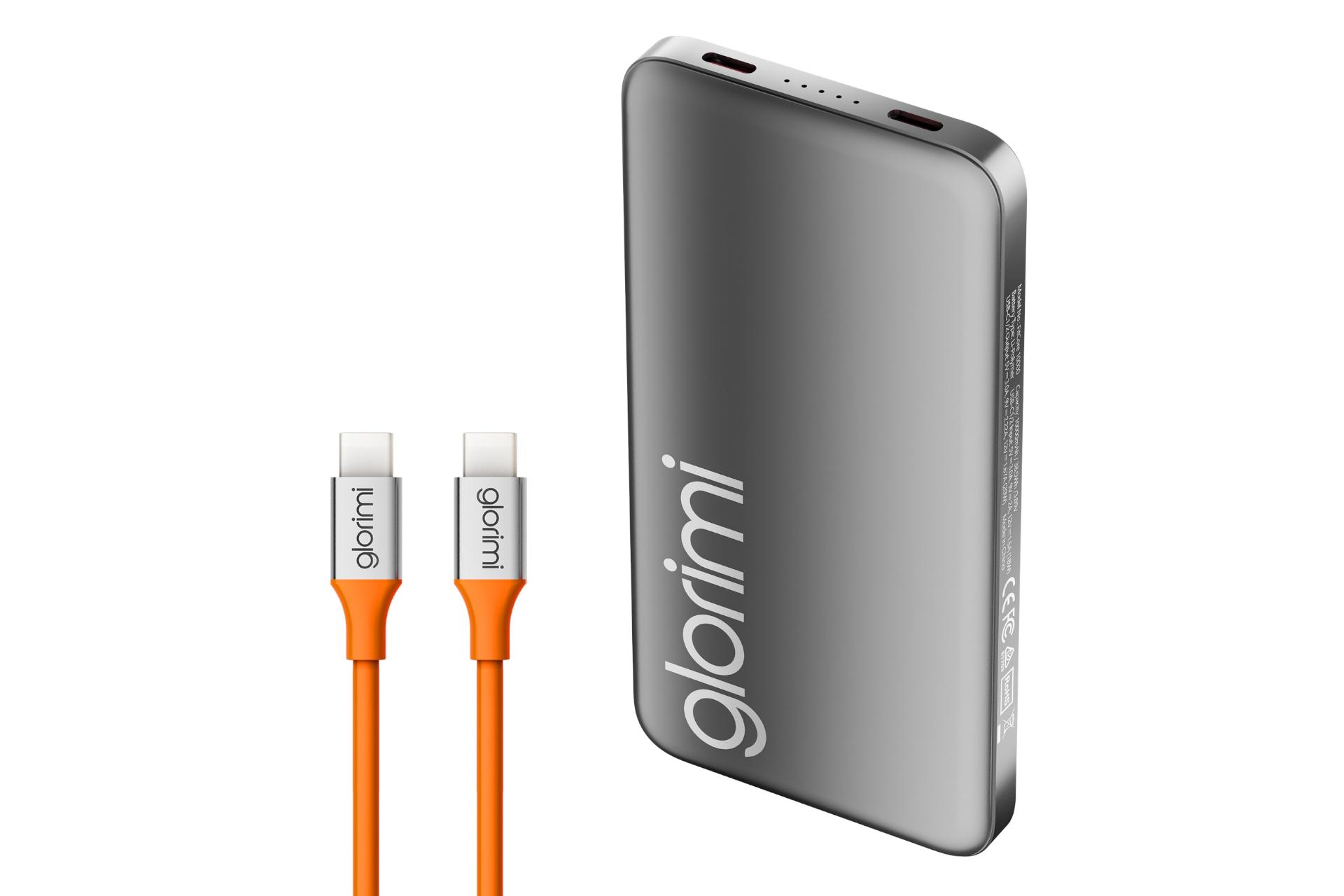 پاور بانک شیائومی گلوریمی Xiaomi Glorimi FitCore 10000mAh همراه کابل