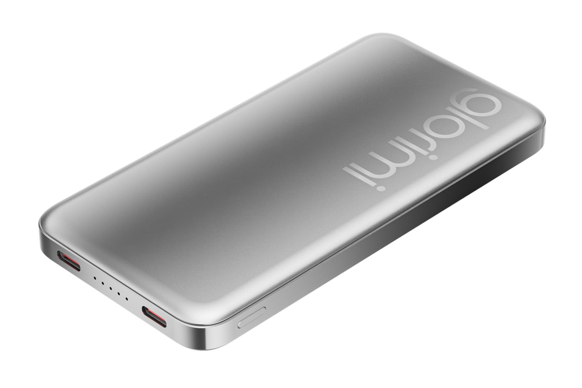 پاور بانک شیائومی گلوریمی Xiaomi Glorimi FitCore 10000mAh از نمای کناری