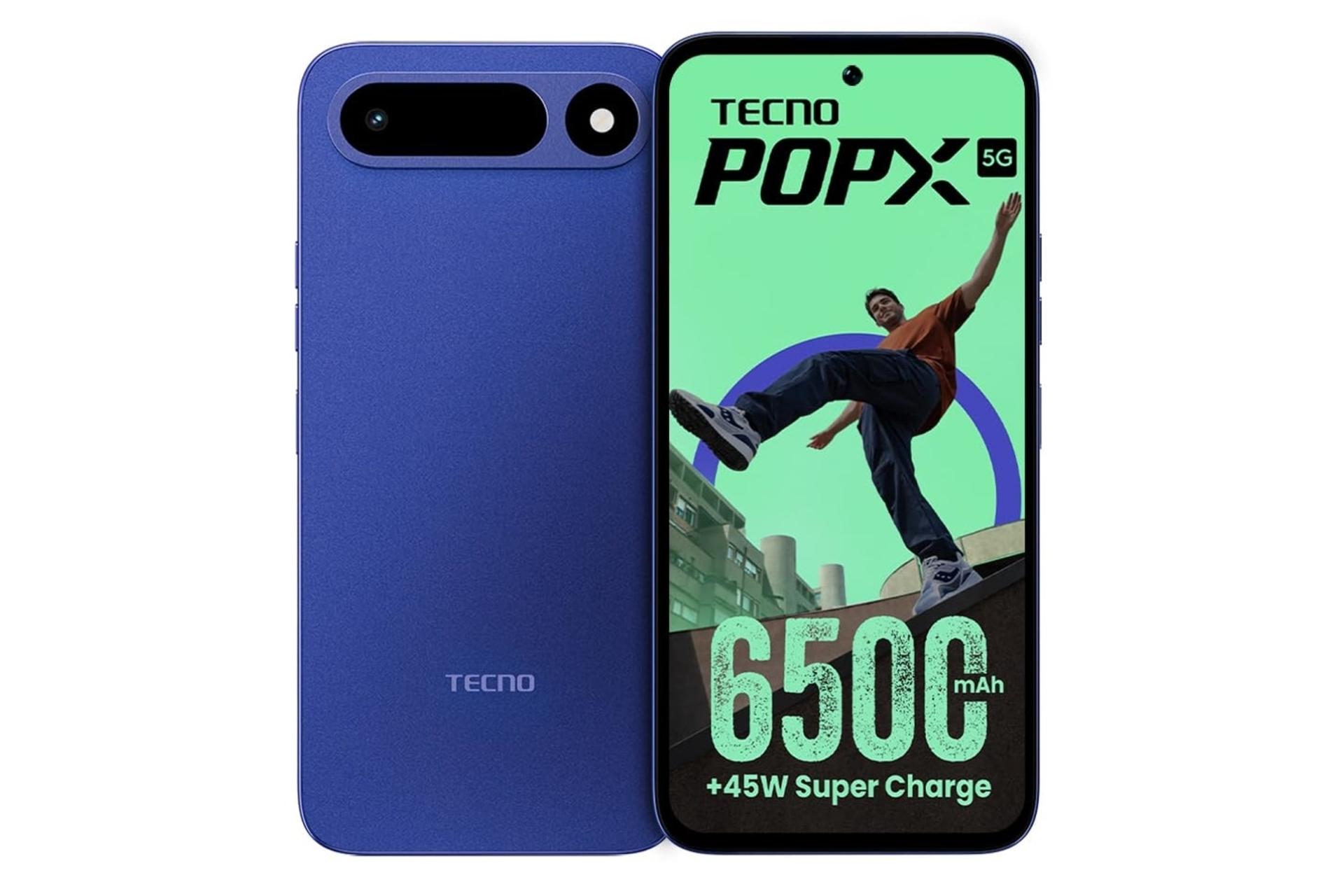 گوشی موبایل پاپ ایکس تکنو 5G آبی / Tecno Pop X 5G