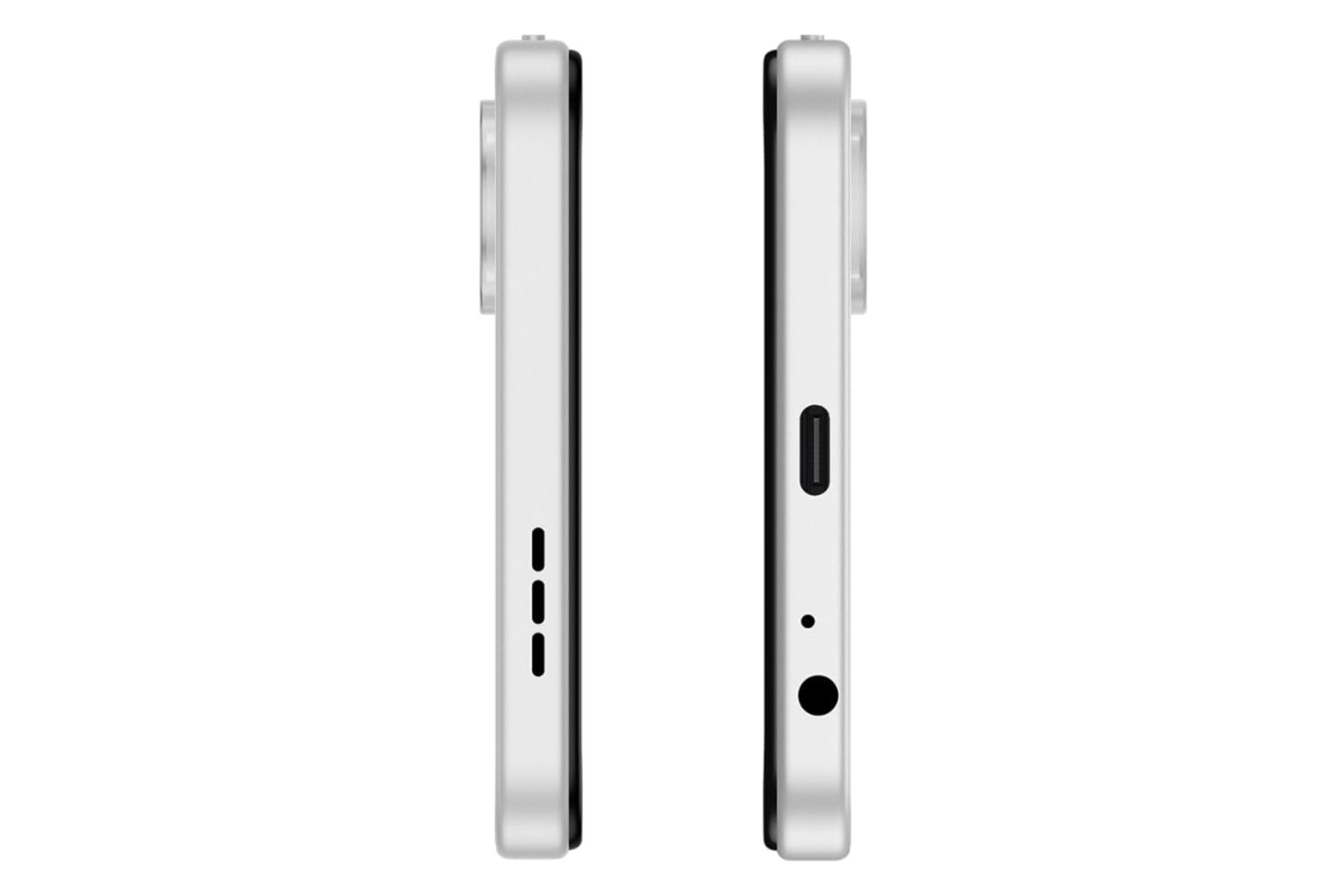 لبه بالا و پایین گوشی موبایل پاپ ایکس تکنو 4G سفید / Tecno Pop X 4G