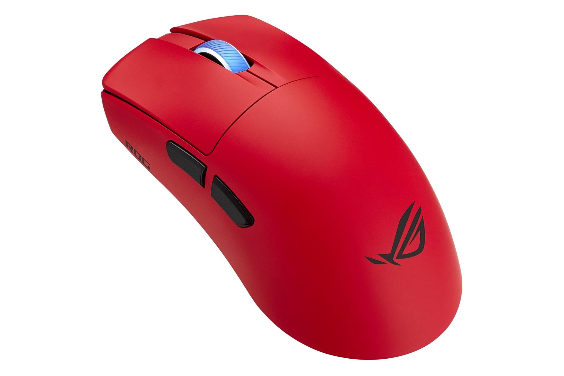 ماوس ایسوس ASUS ROG Harpe II Ace قرمز از نمای کناری