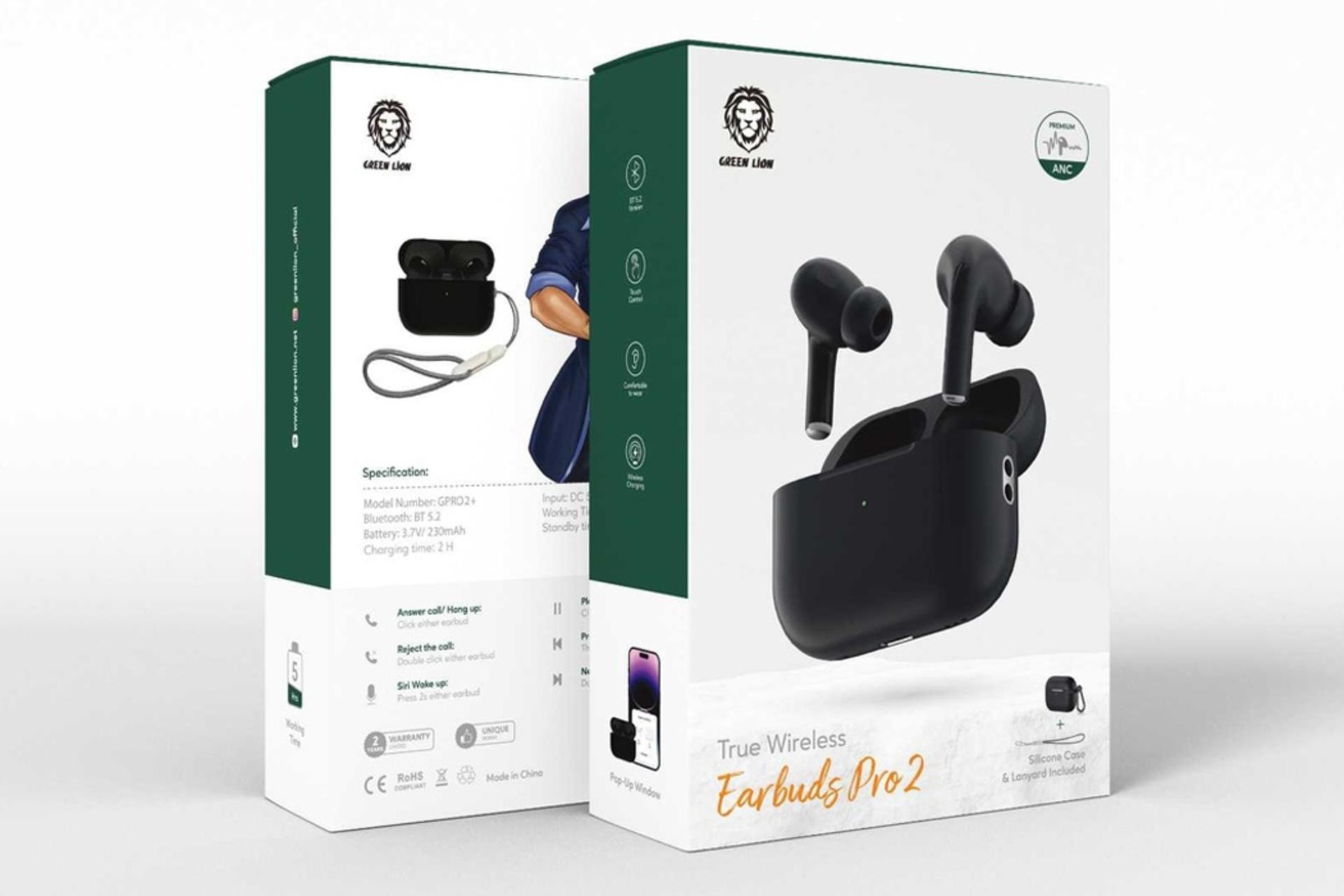 جعبه ایرباد بی سیم گرین لاین Green Lion Earbuds Pro 2
