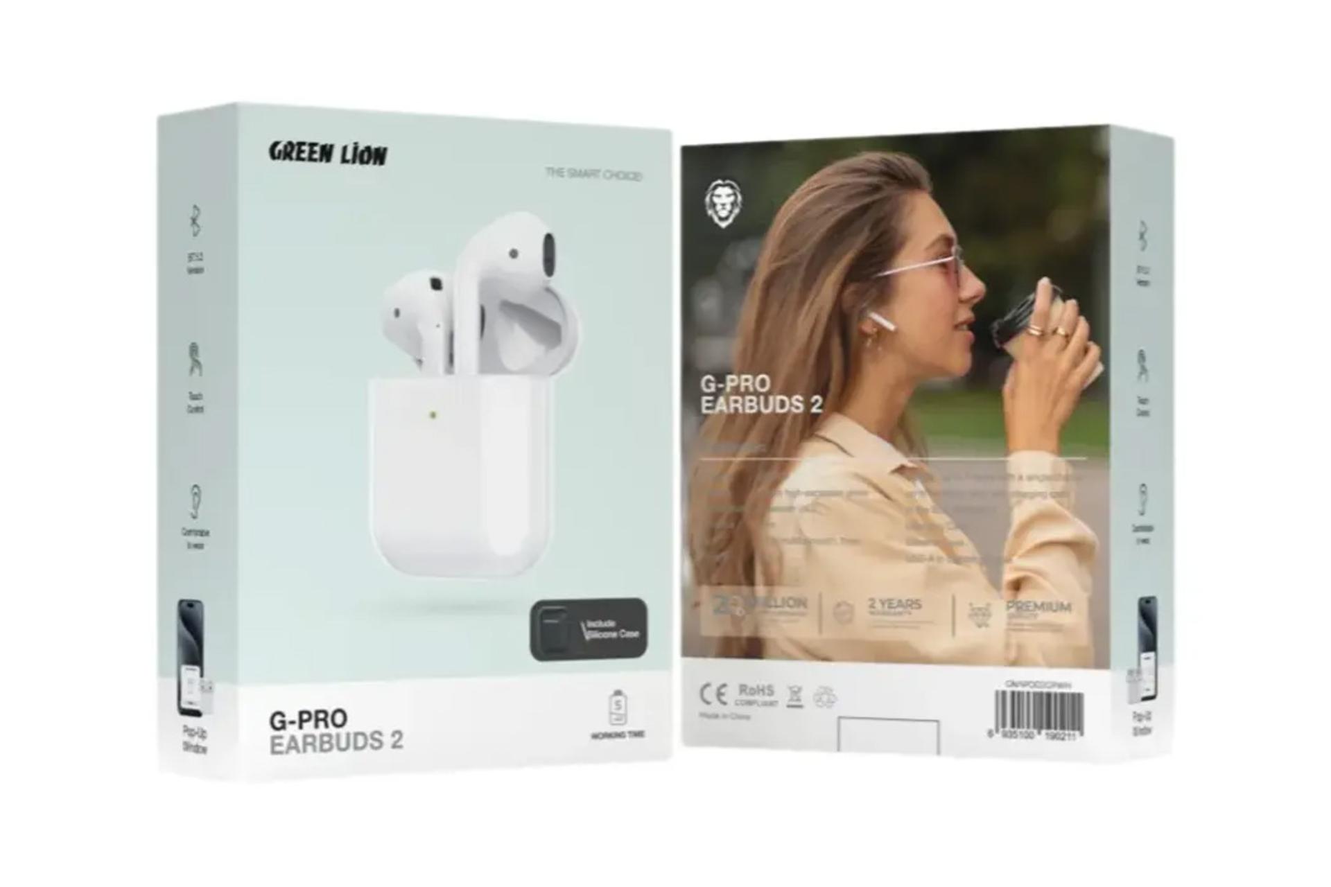 جعبه ایرباد بی سیم گرین لاین Green Lion G-Pro Earbuds 2
