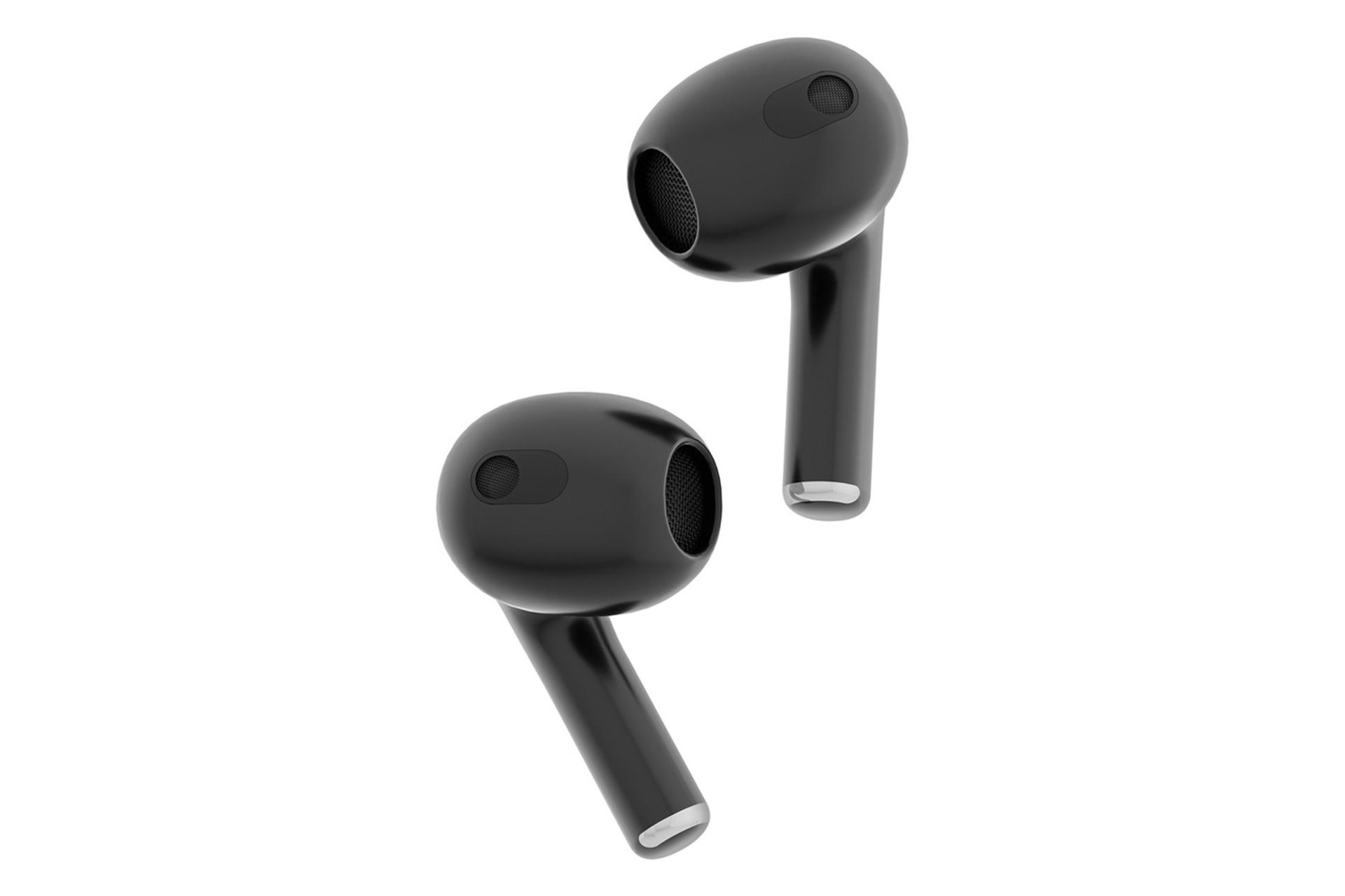 ایرباد بی سیم پرودو Porodo Blue Deep Bass Wireless Earbuds 3 مشکی از نمای کناری