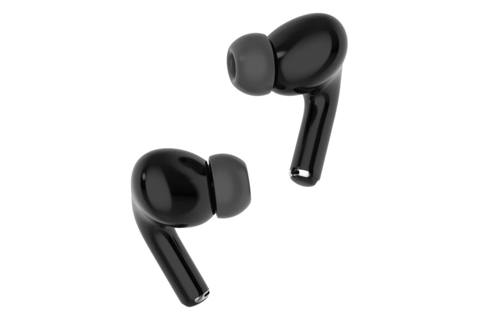 ایرباد بی سیم پرودو Porodo Soundtec Earbuds Pro2 ANC مشکی از نمای جانبی