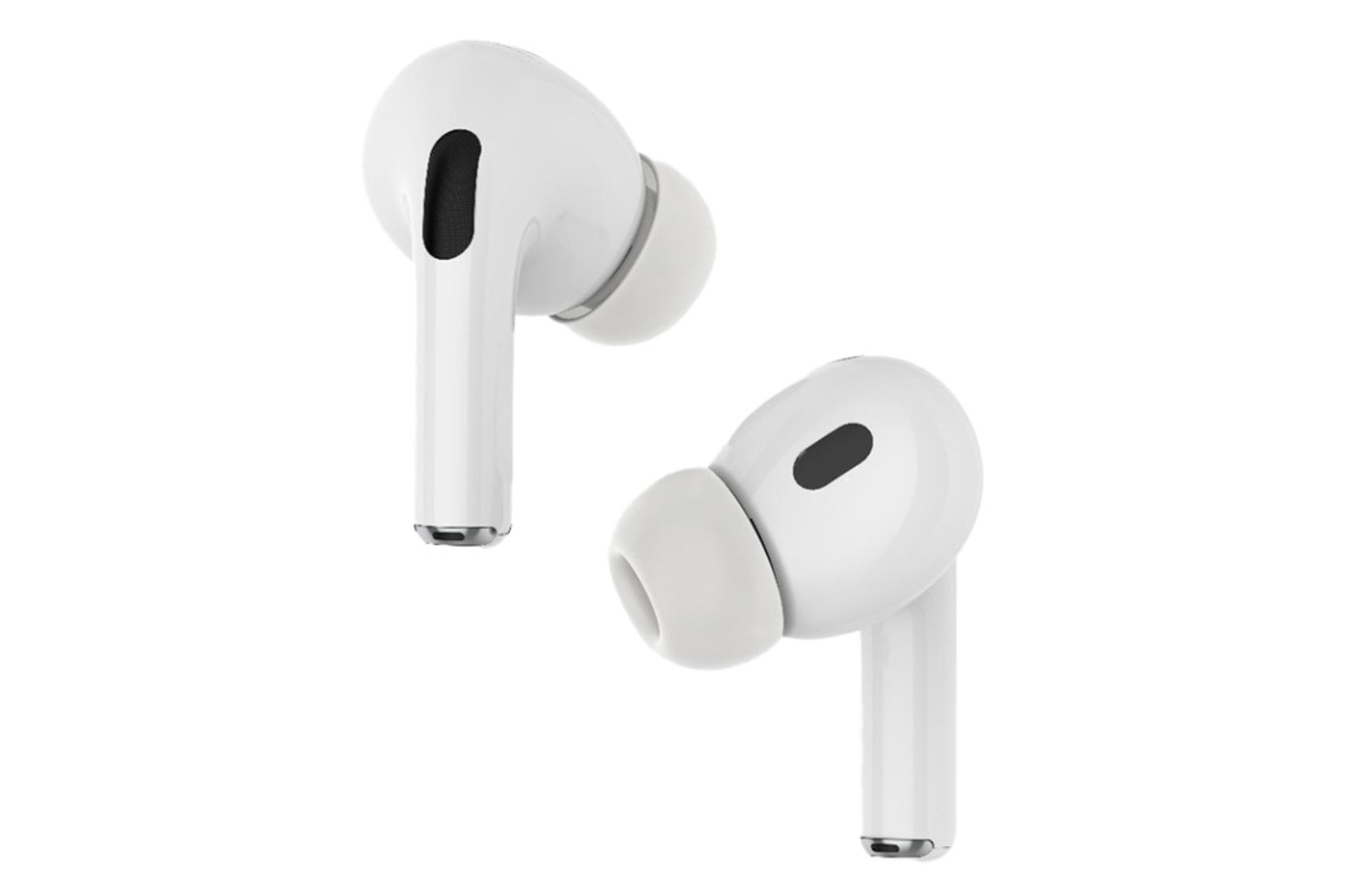 ایرباد بی سیم پرودو Porodo Soundtec Earbuds Pro2 ANC سفید از نمای جانبی