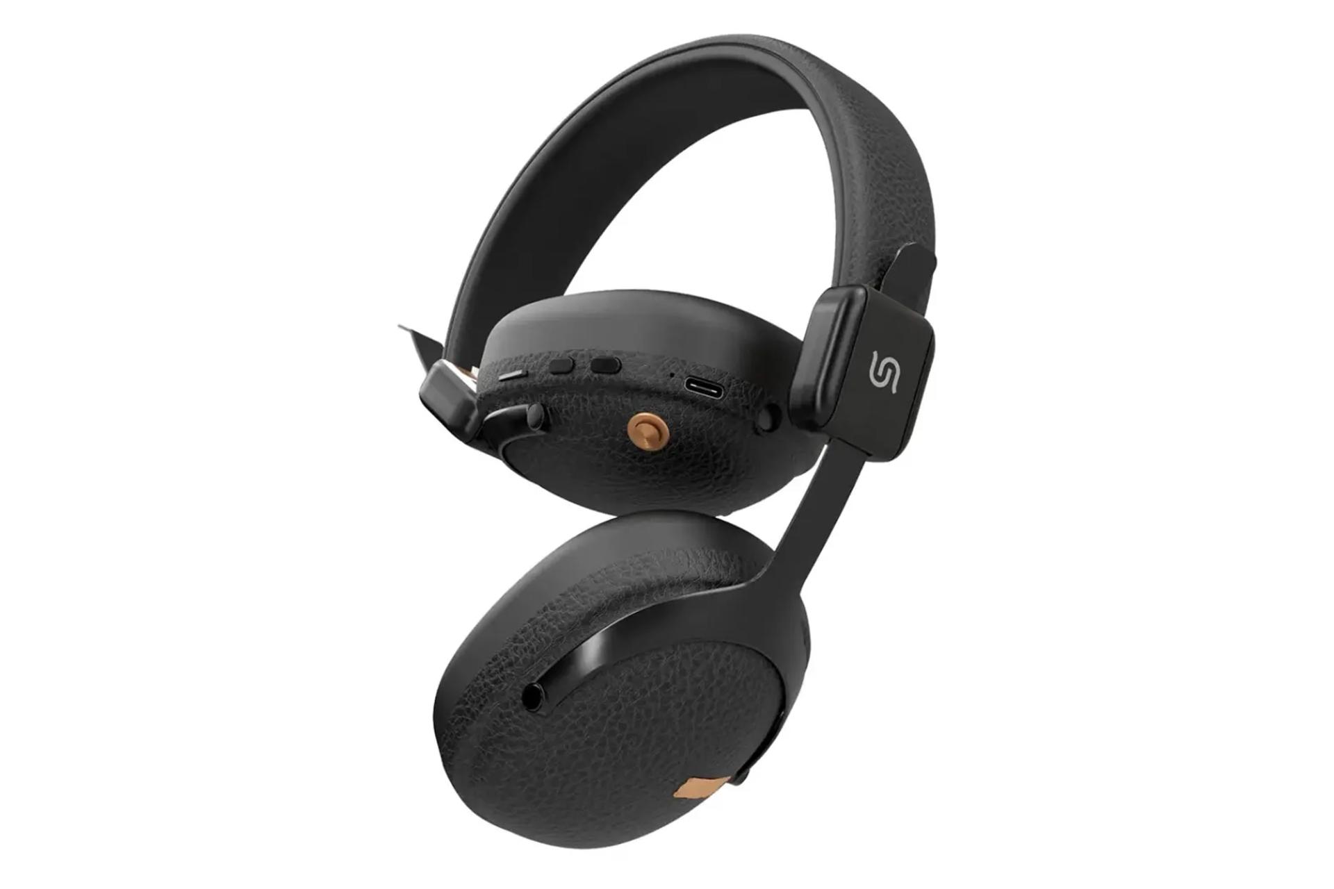 هدفون پرودو Porodo Soundtec Onyx Sonic مشکی از نمای کناری