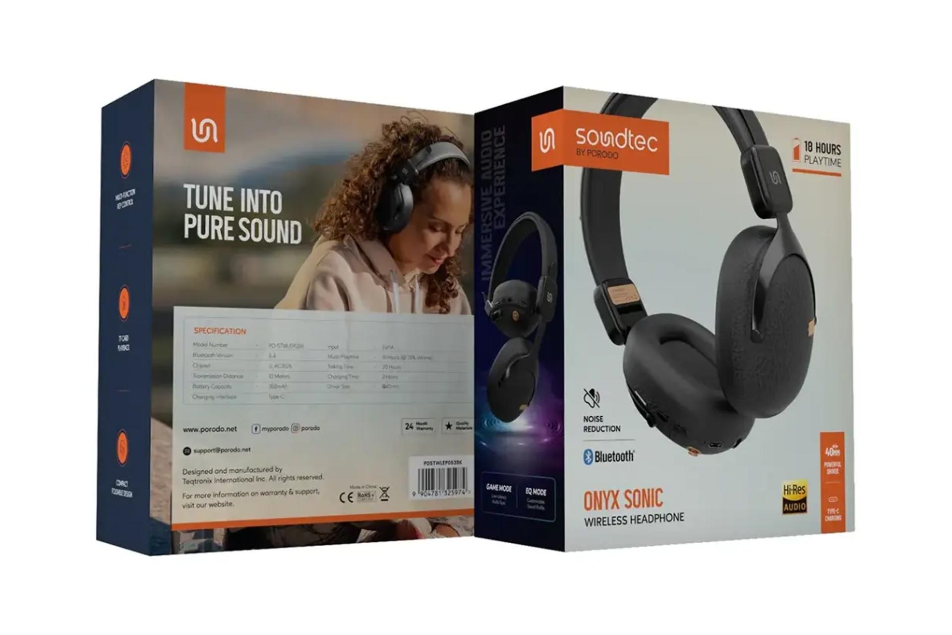 جعبه هدفون پرودو Porodo Soundtec Onyx Sonic