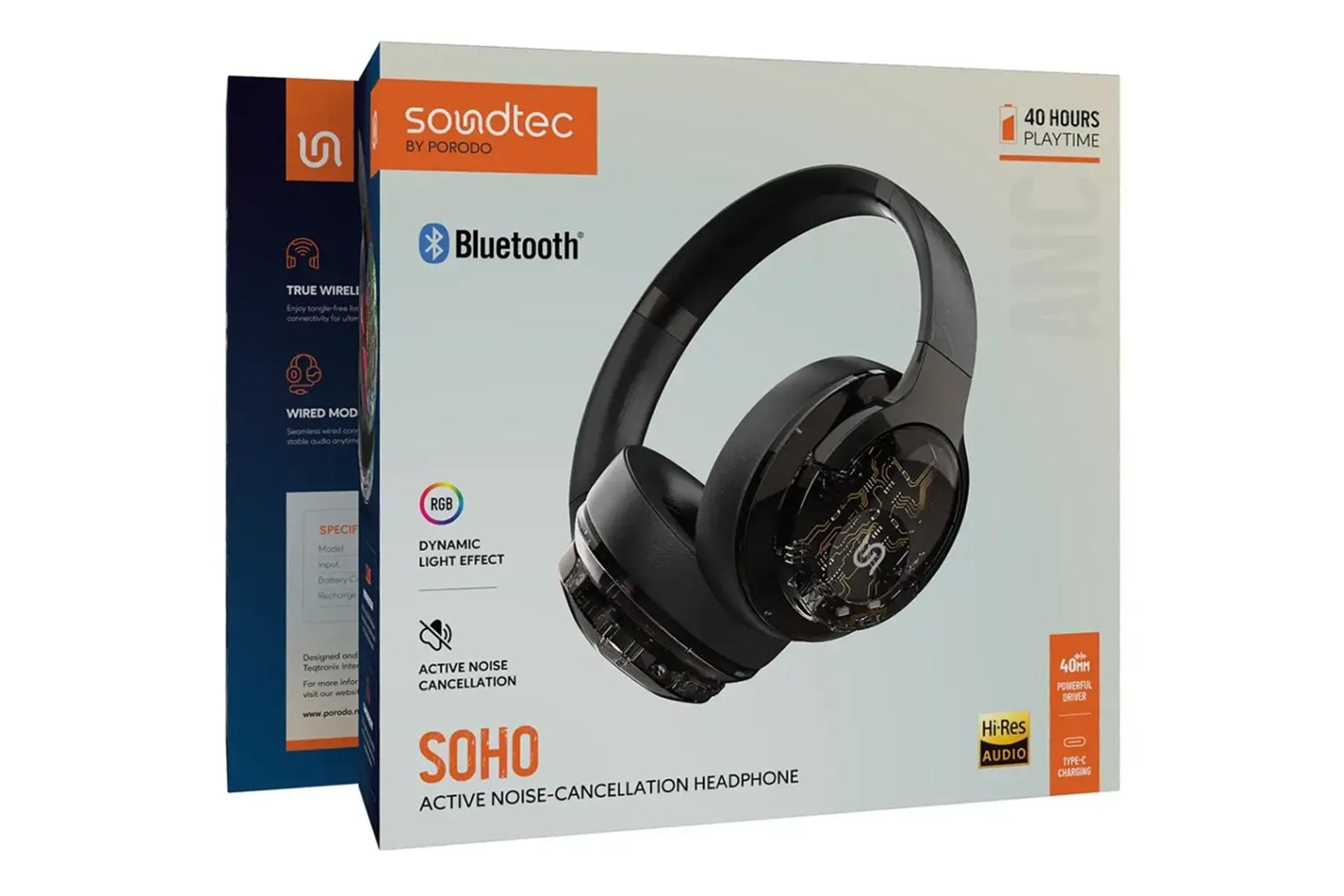 جعبه هدفون پرودو Porodo Soundtec Soho