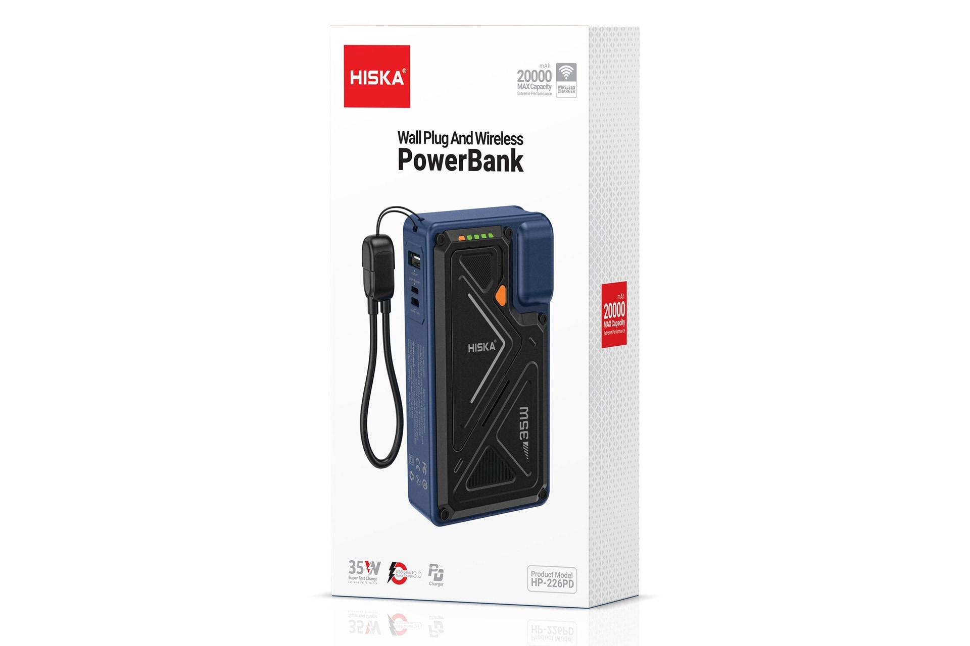 جعبه پاور بانک هیسکا HISKA HP-226PD 20000mAh