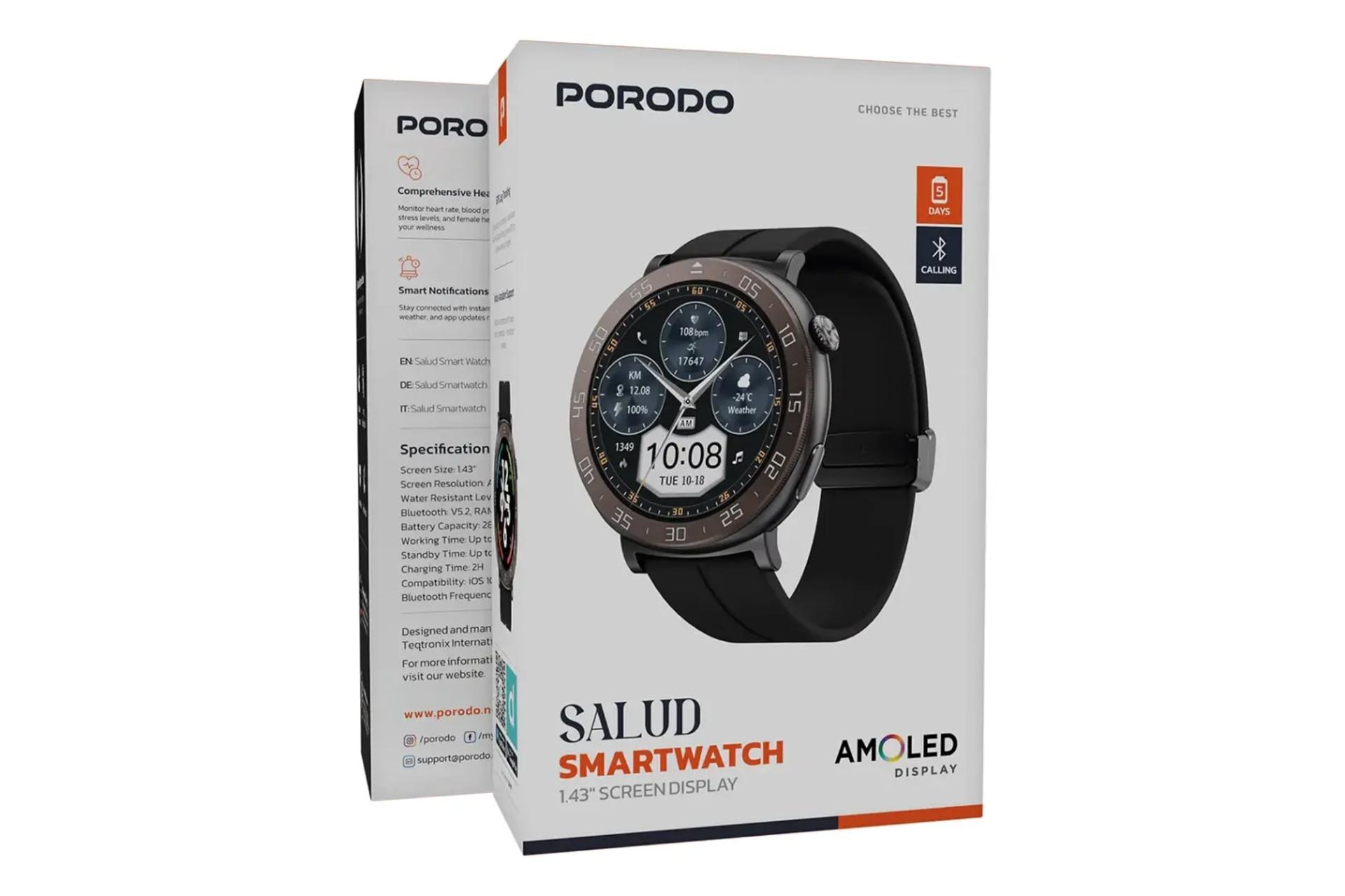 جعبه ساعت هوشمند پرودو Porodo Salud