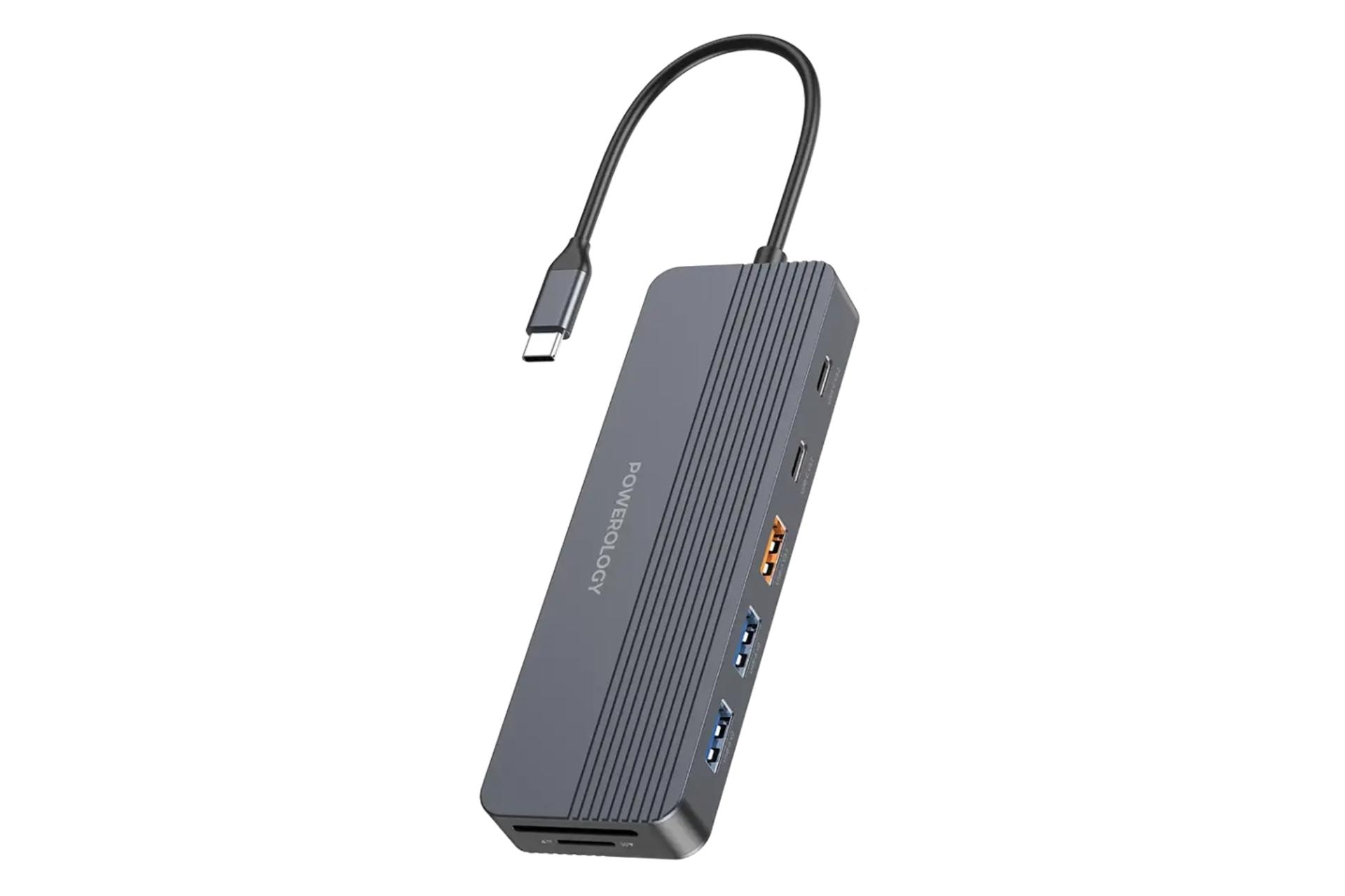 هاب USB هاب USB-C پاورولوجی 12 پورت مدل Powerology PWYSTC8721
