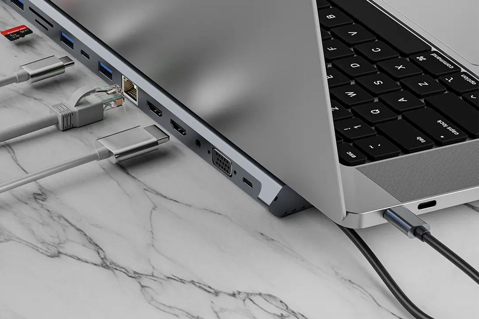 کاربری هاب USB هاب USB-C گرین لاین 12 پورت مدل Green Lion GN12N1CHUBGY