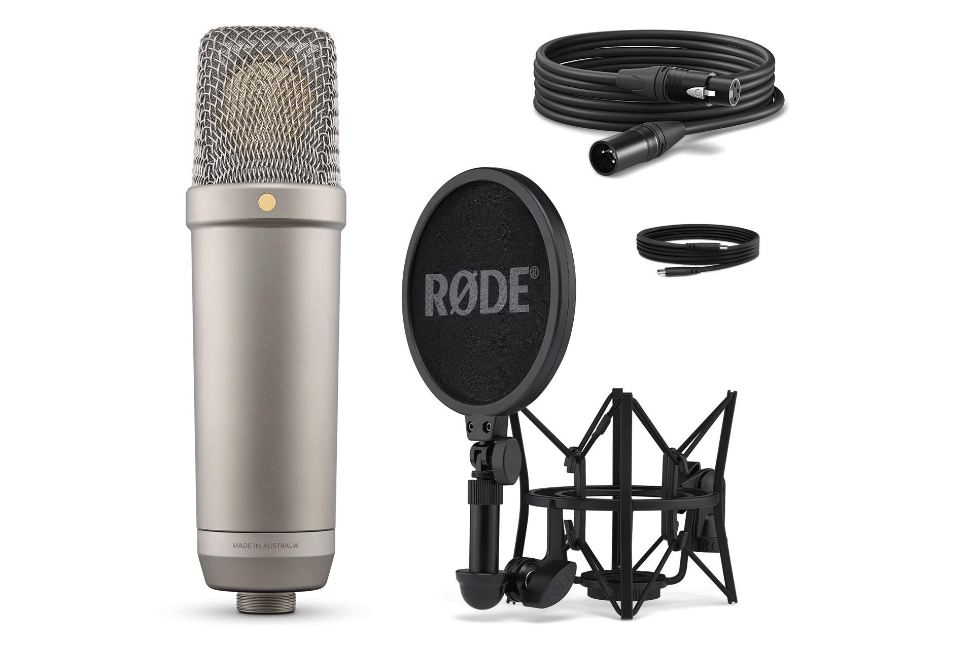 اقلام همراه میکروفون رود Rode NT1 5th Generation نقره ای