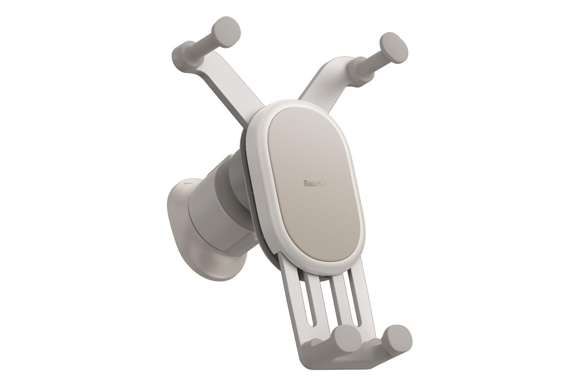 شارژر باسئوس Baseus Stable Gravitational Car Mount Pro سفید از نمای کناری