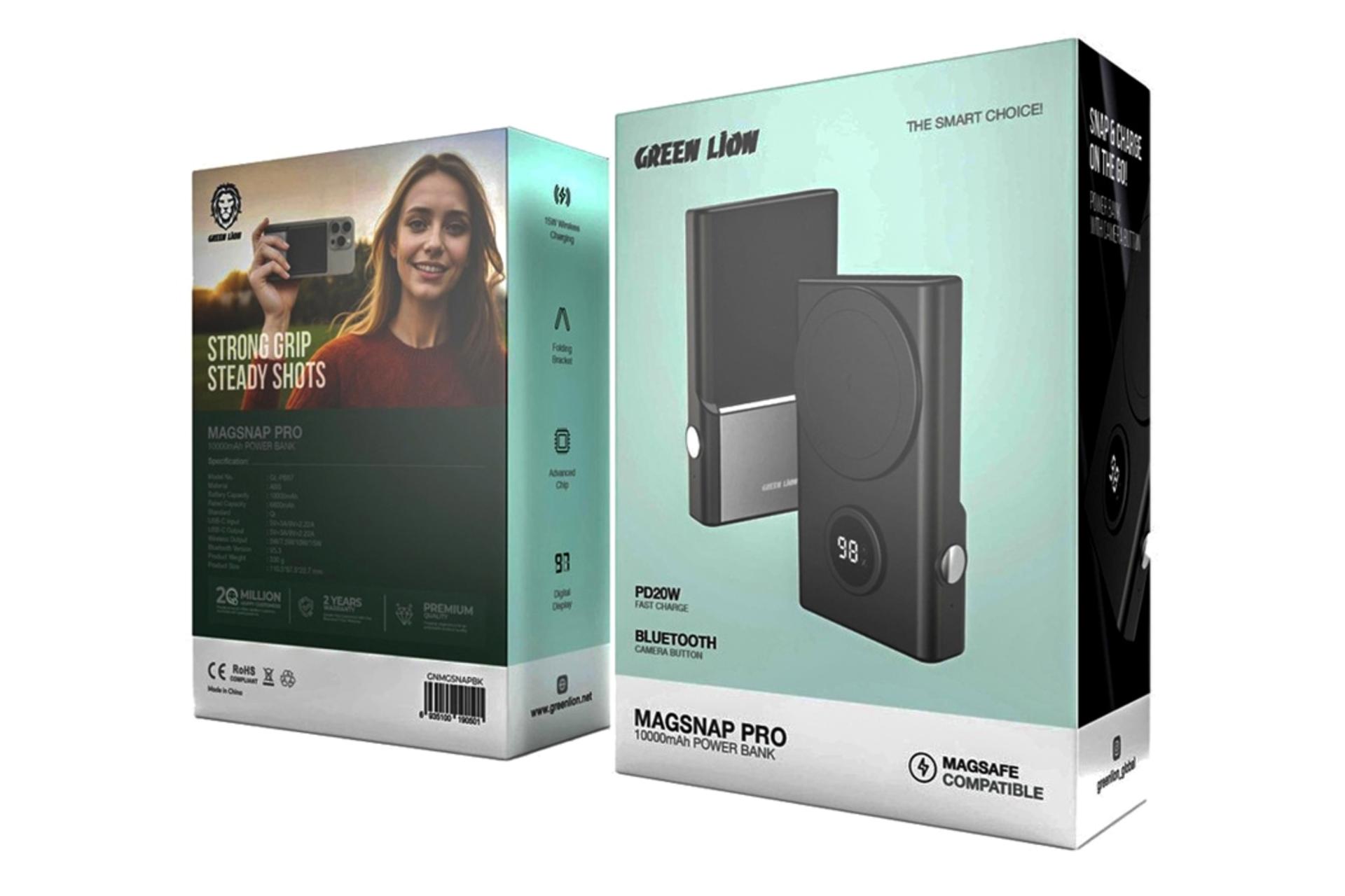 جعبه پاور بانک گرین لاین Green Lion MagSnap Pro 10000mAh