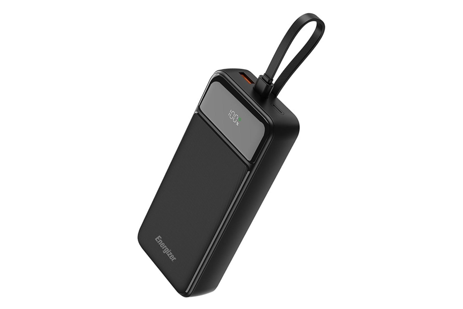 پاور بانک انرجایزر Energizer UE20084PQ 20000mAh مشکی از نمای کناری