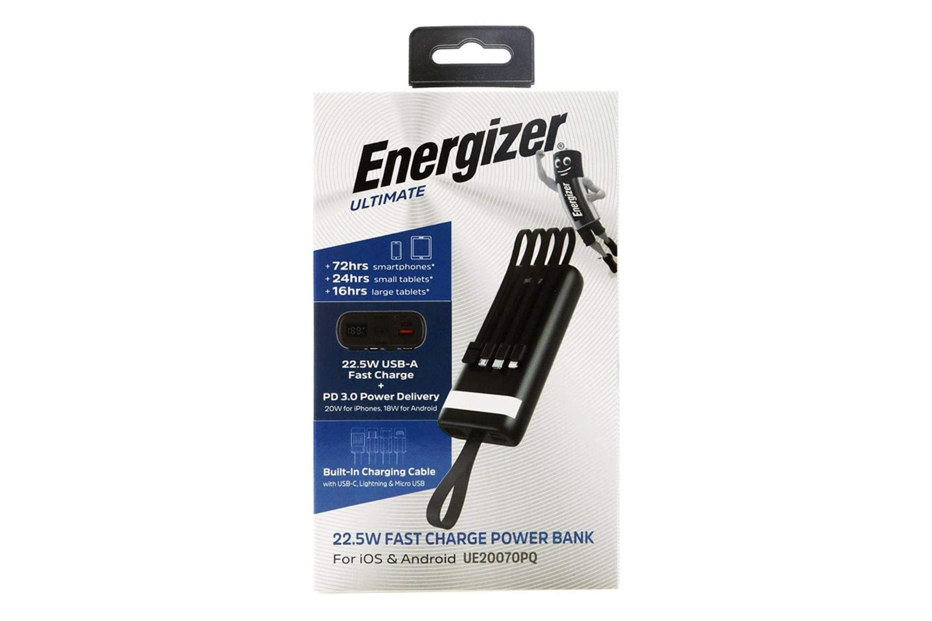 جعبه پاور بانک انرجایزر Energizer UE20070PQ 20000mAh