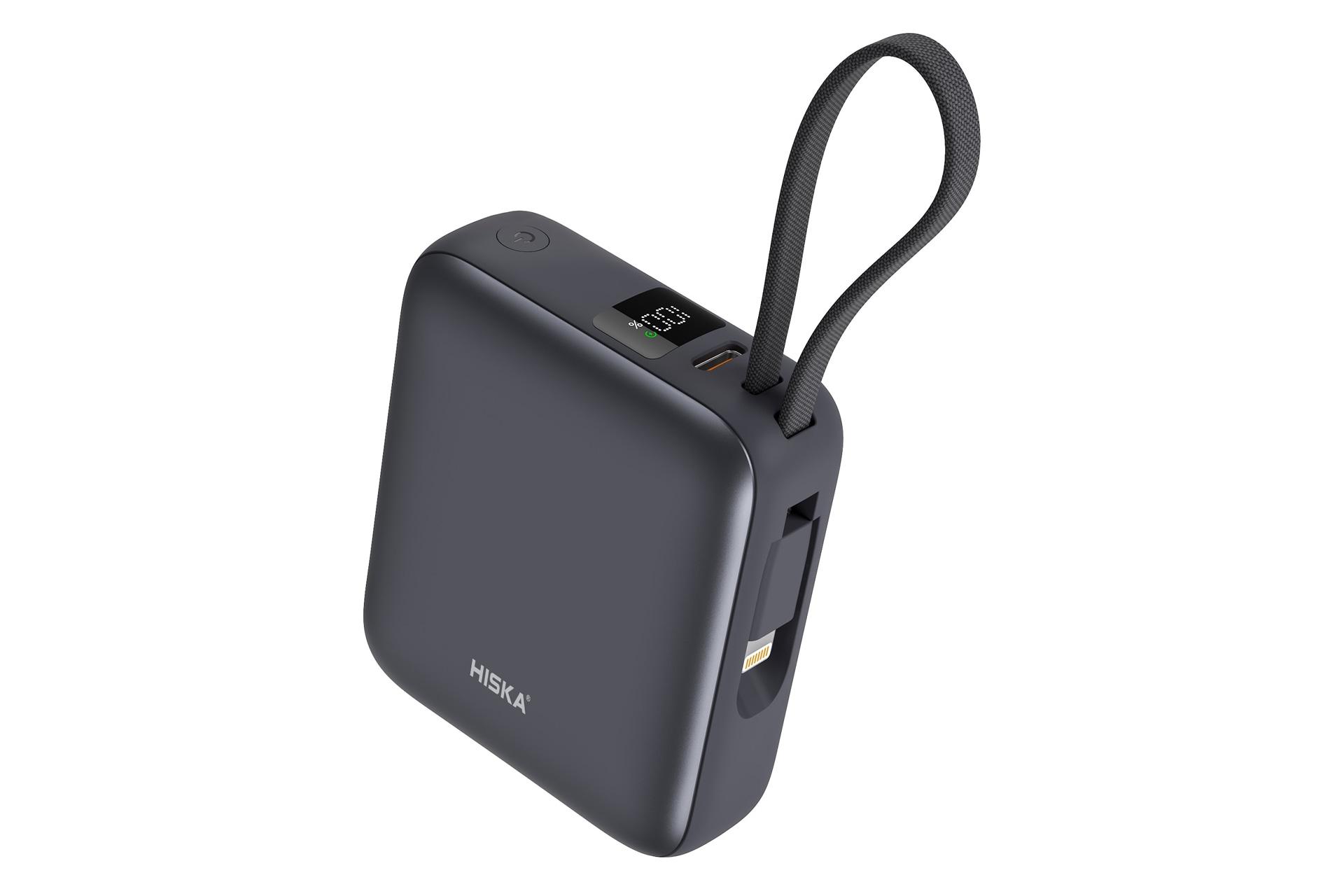 پاور بانک هیسکا HISKA HP-131PD 10000mAh از نمای کناری
