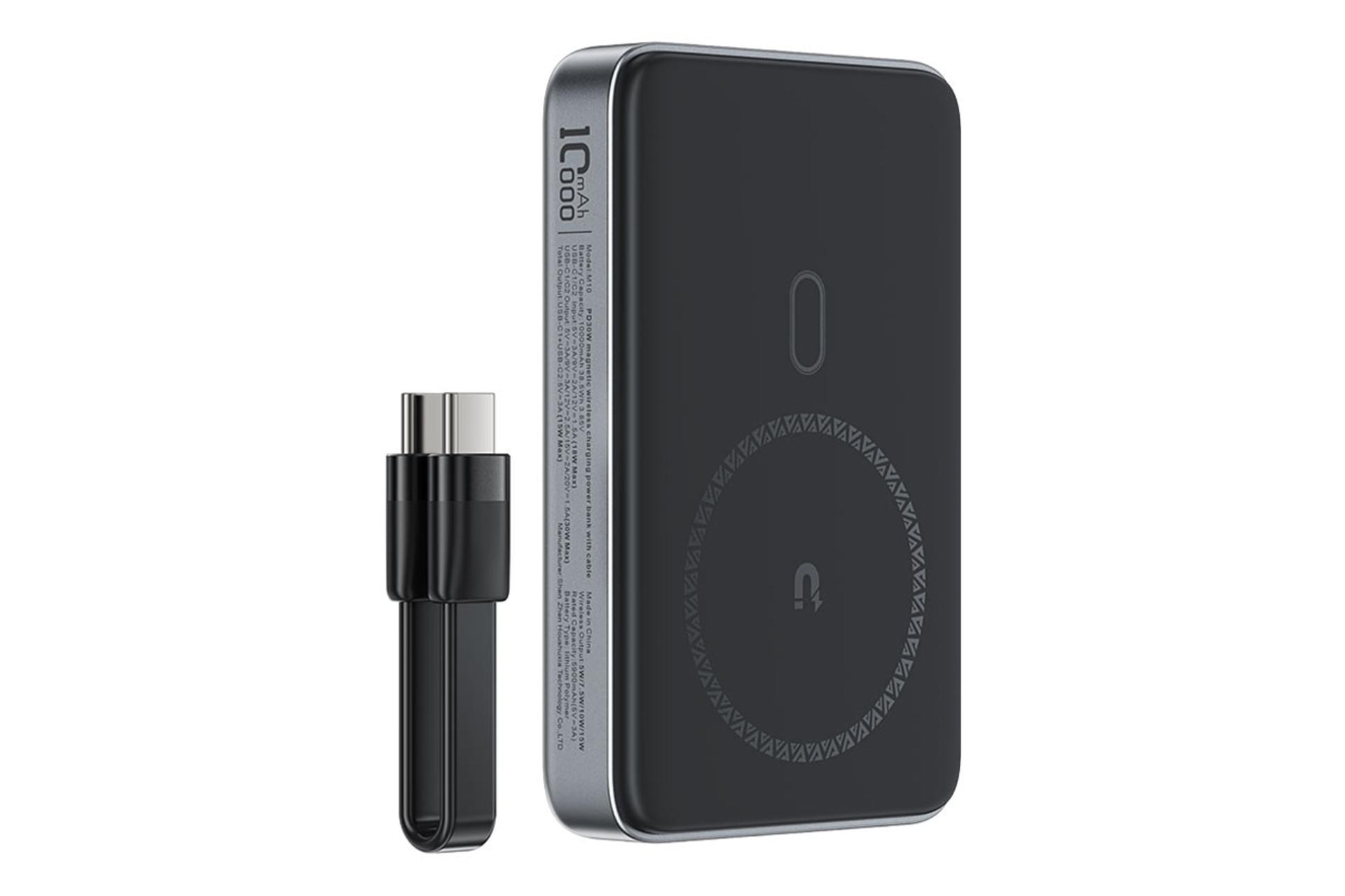 سمت چپ پاور بانک ایس فست ACEFAST M10 10000mAh