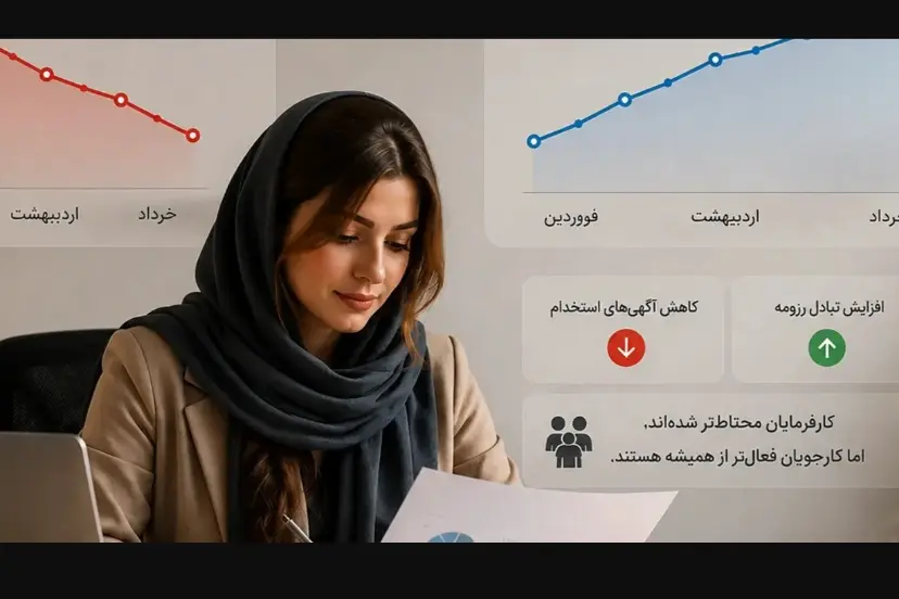 کم‌رونق‌ترین بهار بازار کار؛ آگهی‌های استخدام سقوط کرد، رزومه‌ها رکورد زد