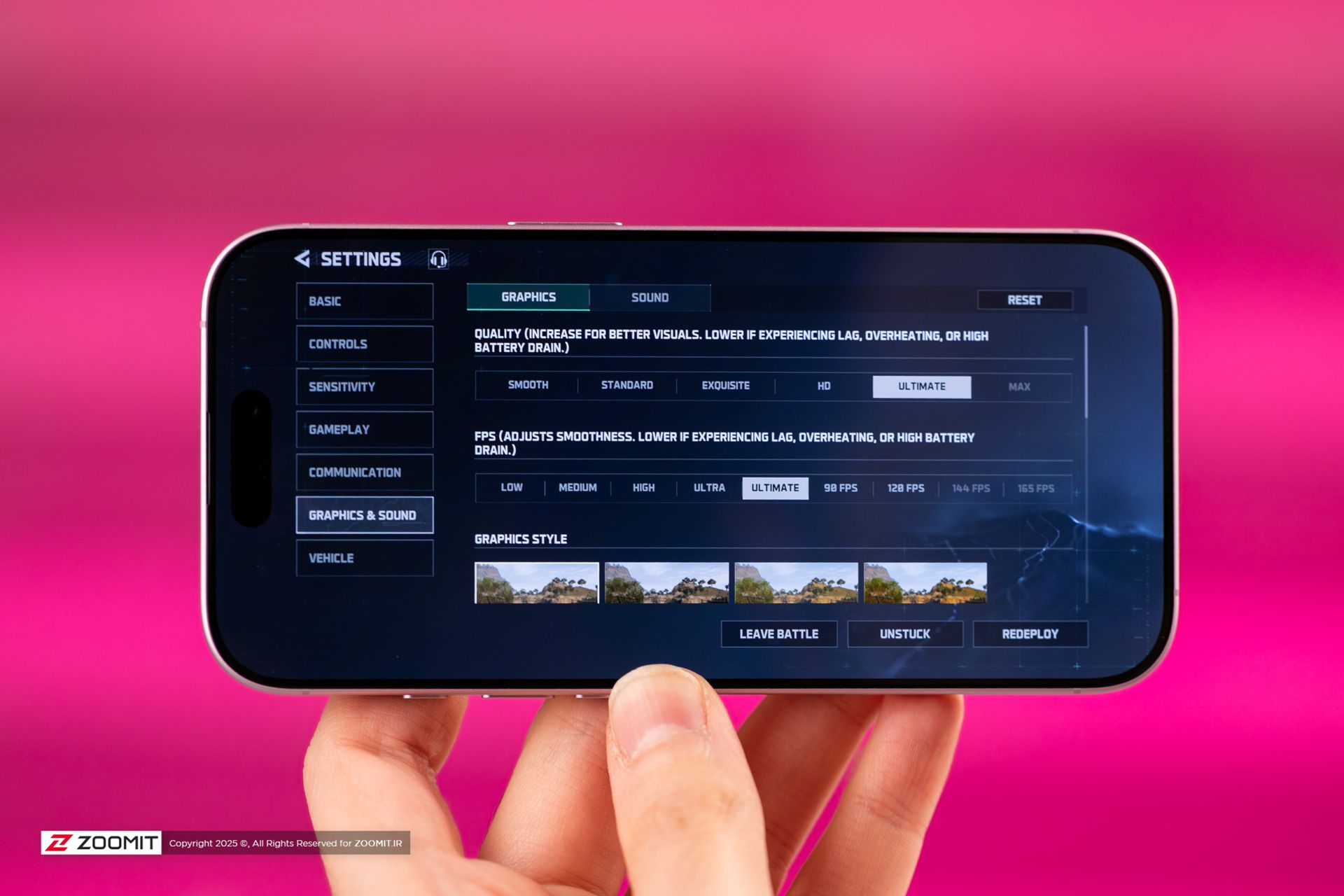 صفحه نتایج بنچمارک با آیفون ۱۷