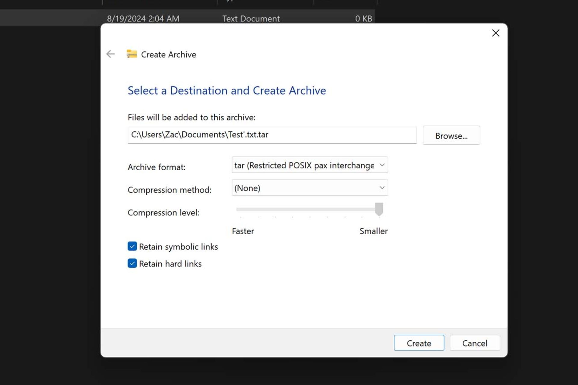 New archive formats in Windows 11 update