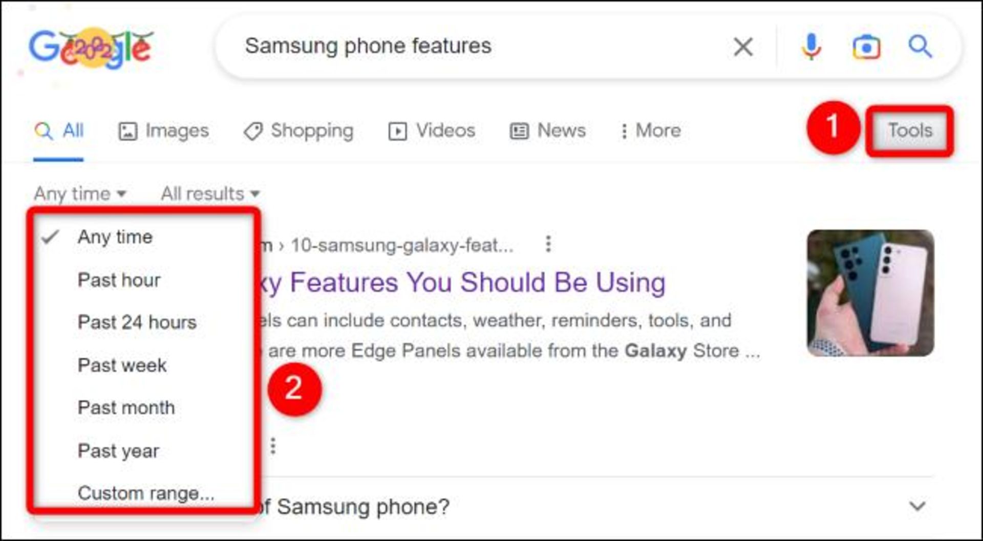 فیلتر کردن نتایج جستجو براساس تاریخ در گوگل