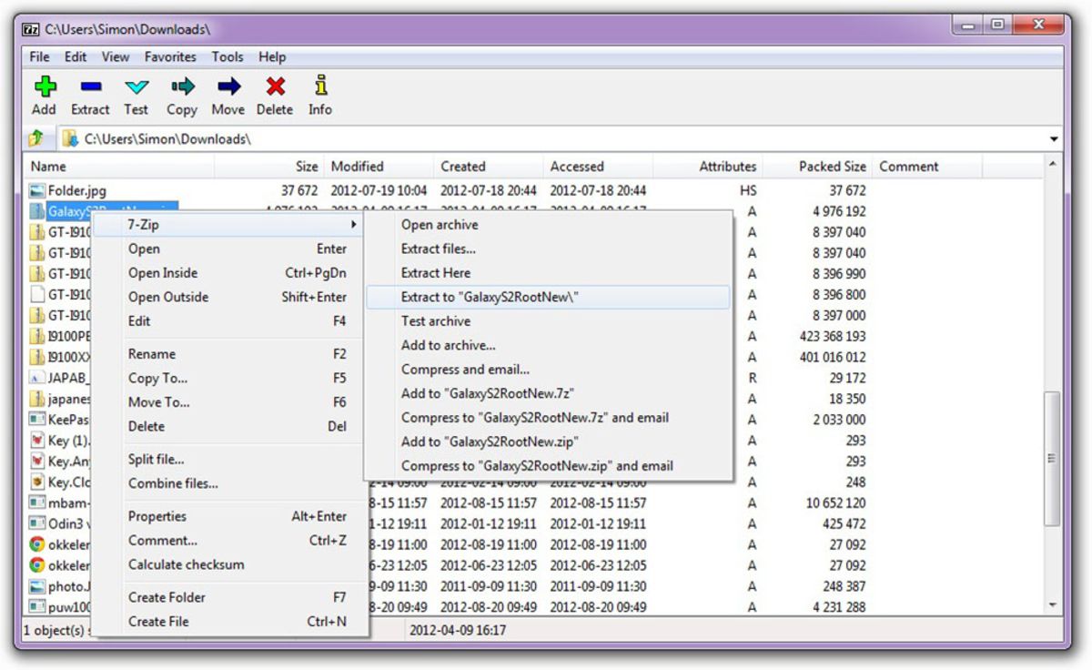 7 zip software environment